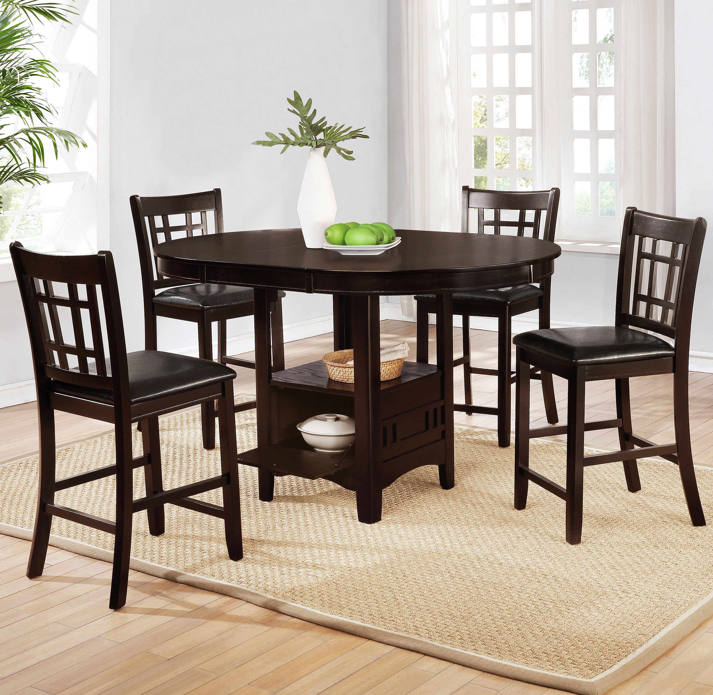 Lavon Counter Height Extension Dining Table - Romeo & Juliet Furniture (Warren,MI)