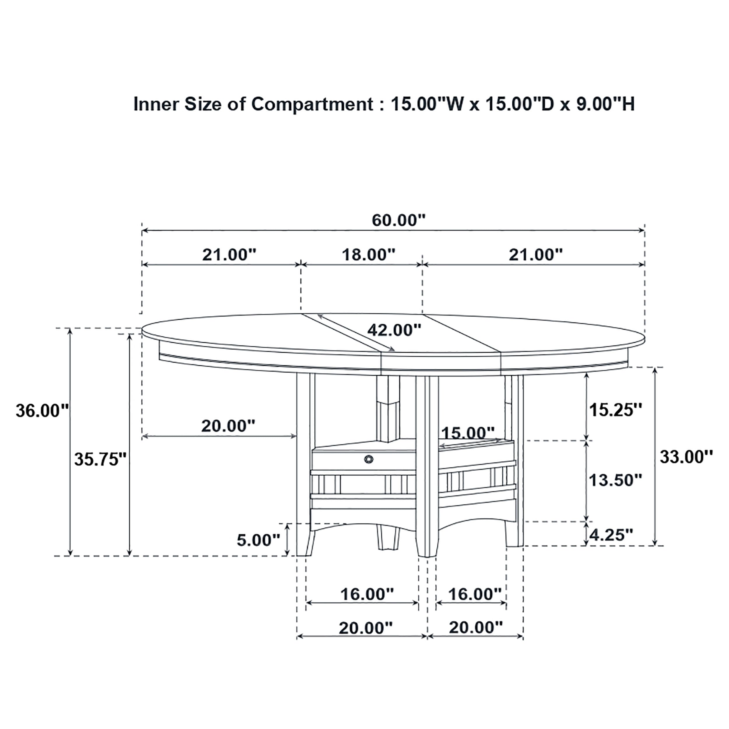 Lavon Counter Height Extension Dining Table - Romeo & Juliet Furniture (Warren,MI)