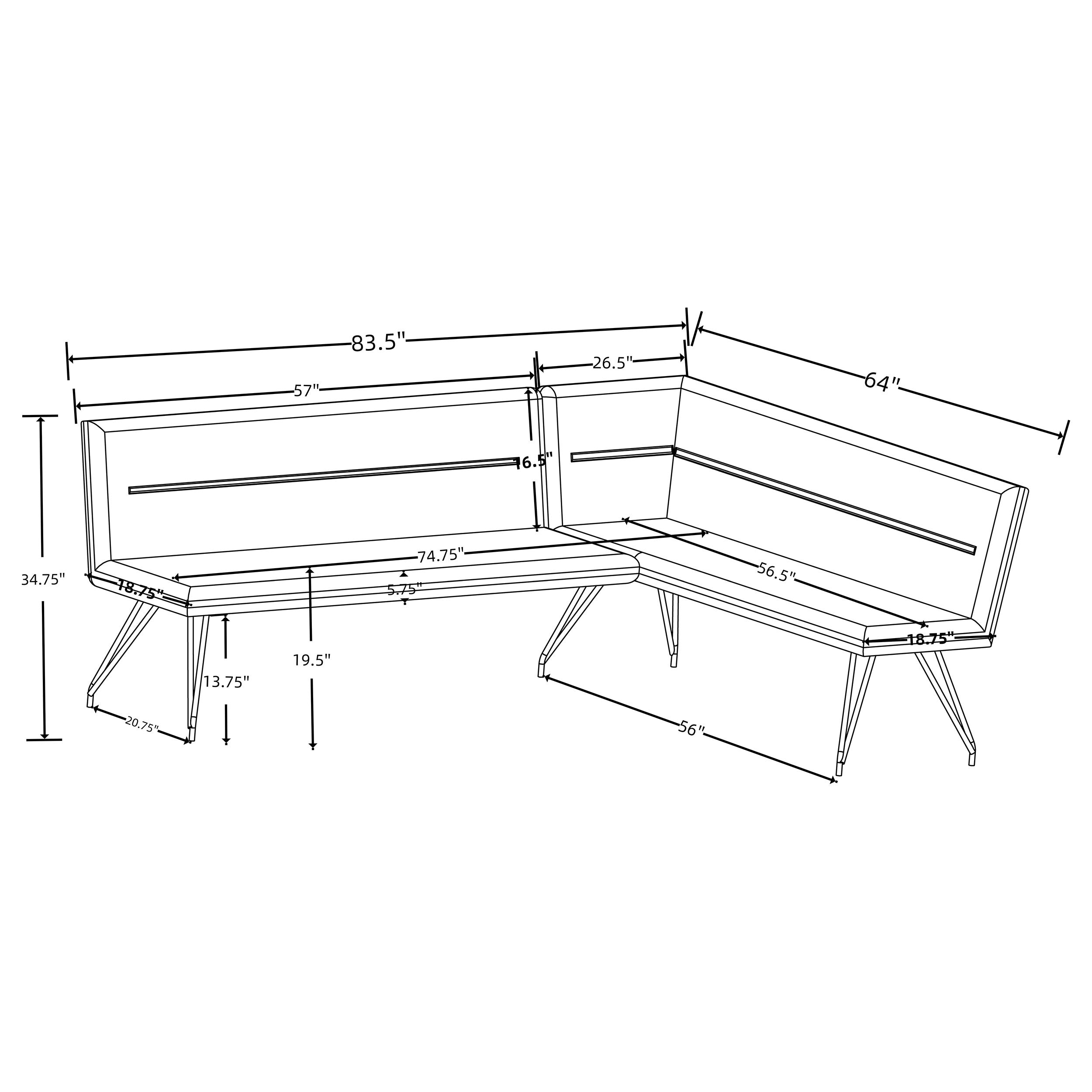 Dodson Bench - Romeo & Juliet Furniture (Warren,MI)