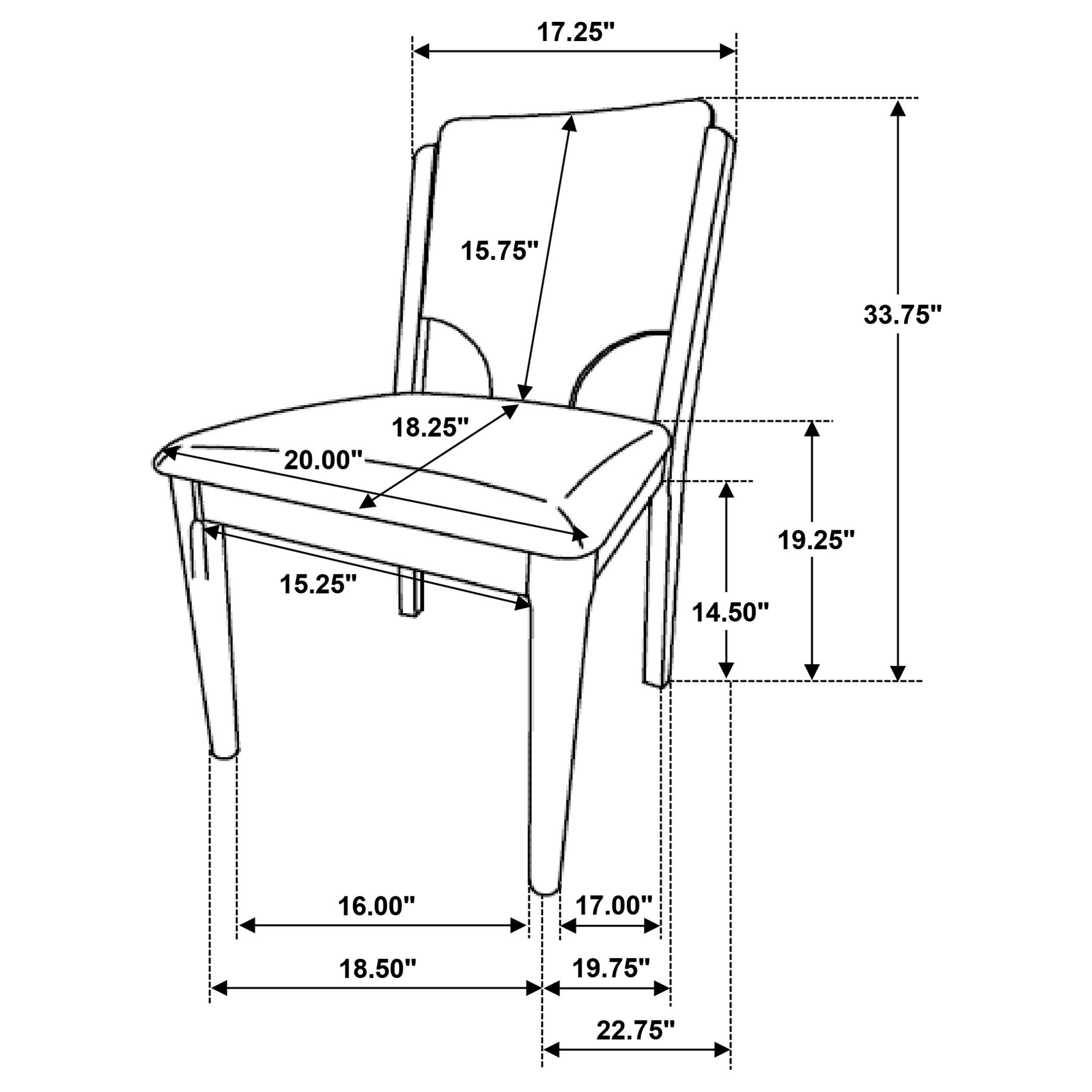 Crestmore Dining Side Chair - Romeo & Juliet Furniture (Warren,MI)