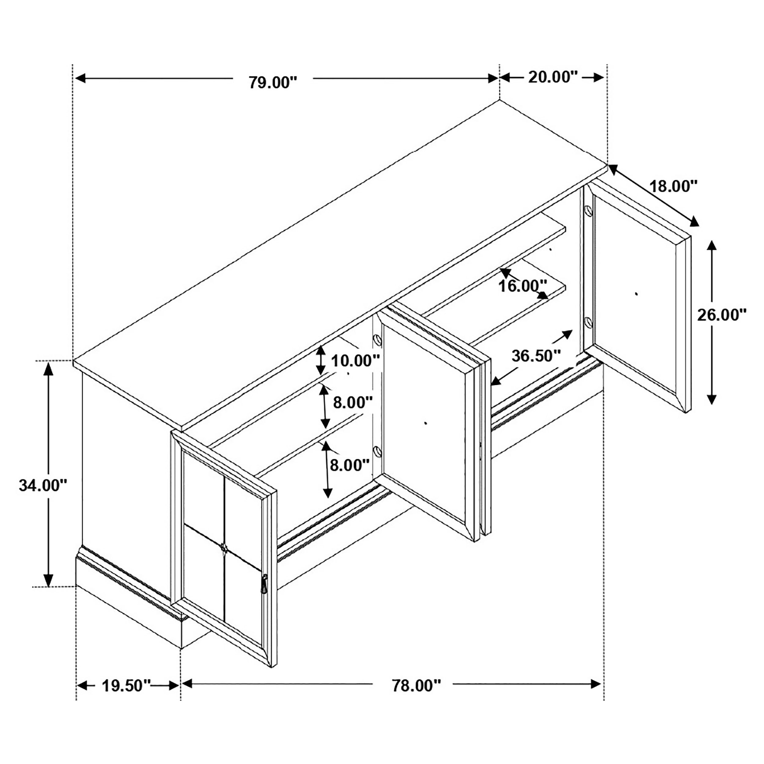 Brockway Sideboard - Romeo & Juliet Furniture (Warren,MI)