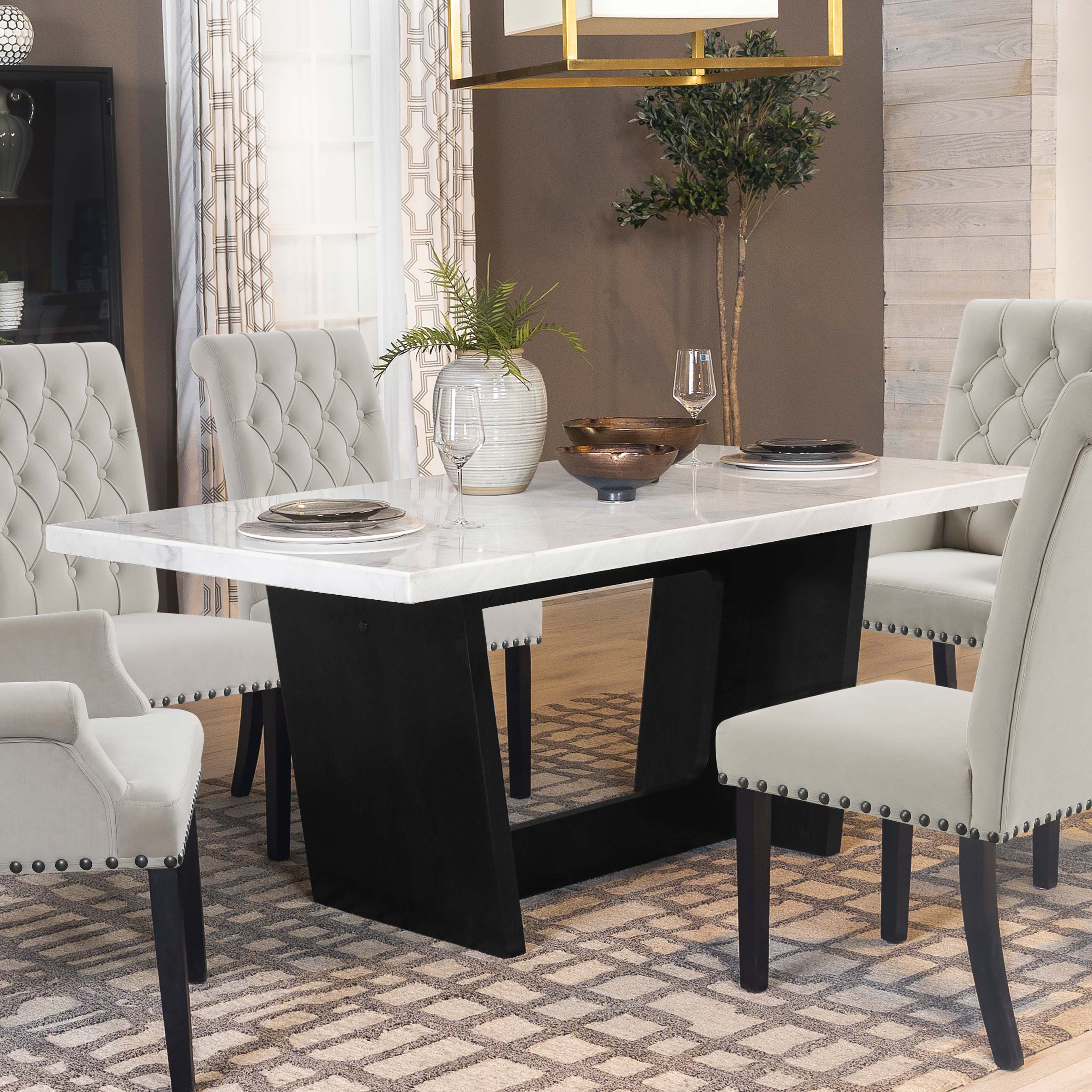 Osborne Dining Table - Romeo & Juliet Furniture (Warren,MI)