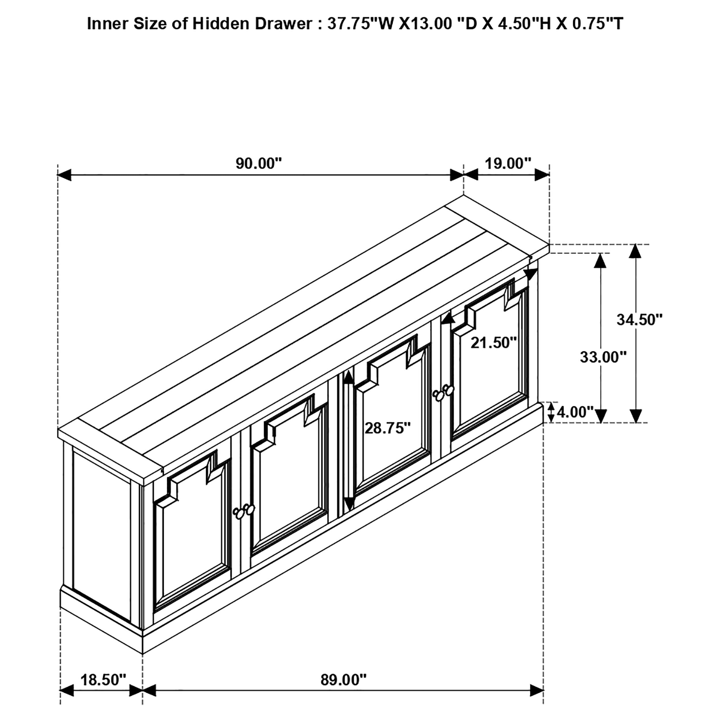 Florence Sideboard - Romeo & Juliet Furniture (Warren,MI)