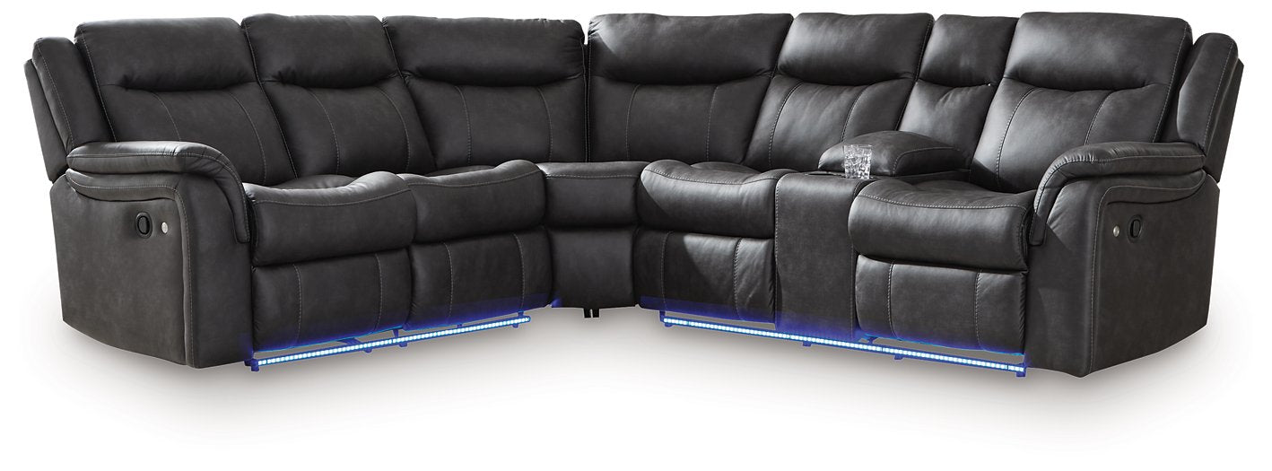Sultan Meadow Reclining Sectional - Romeo & Juliet Furniture (Warren,MI)