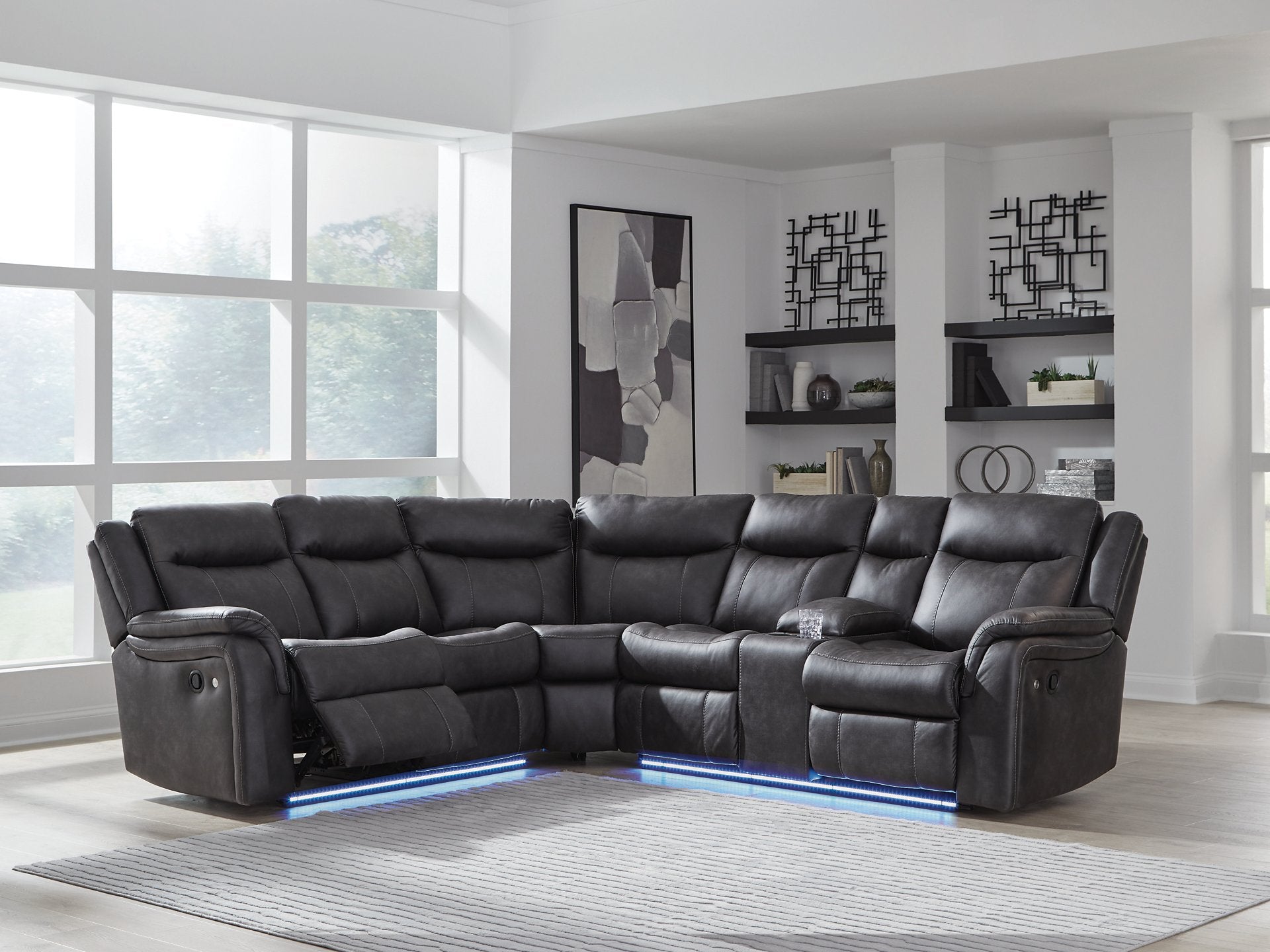 Sultan Meadow Reclining Sectional - Romeo & Juliet Furniture (Warren,MI)