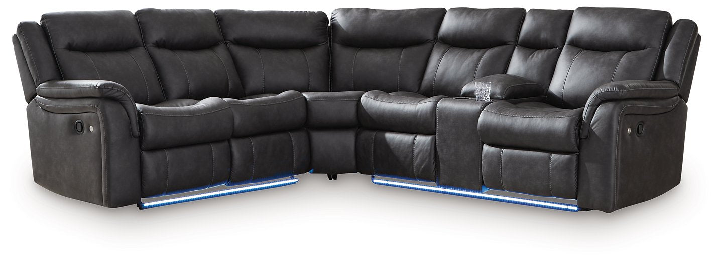 Sultan Meadow Reclining Sectional - Romeo & Juliet Furniture (Warren,MI)