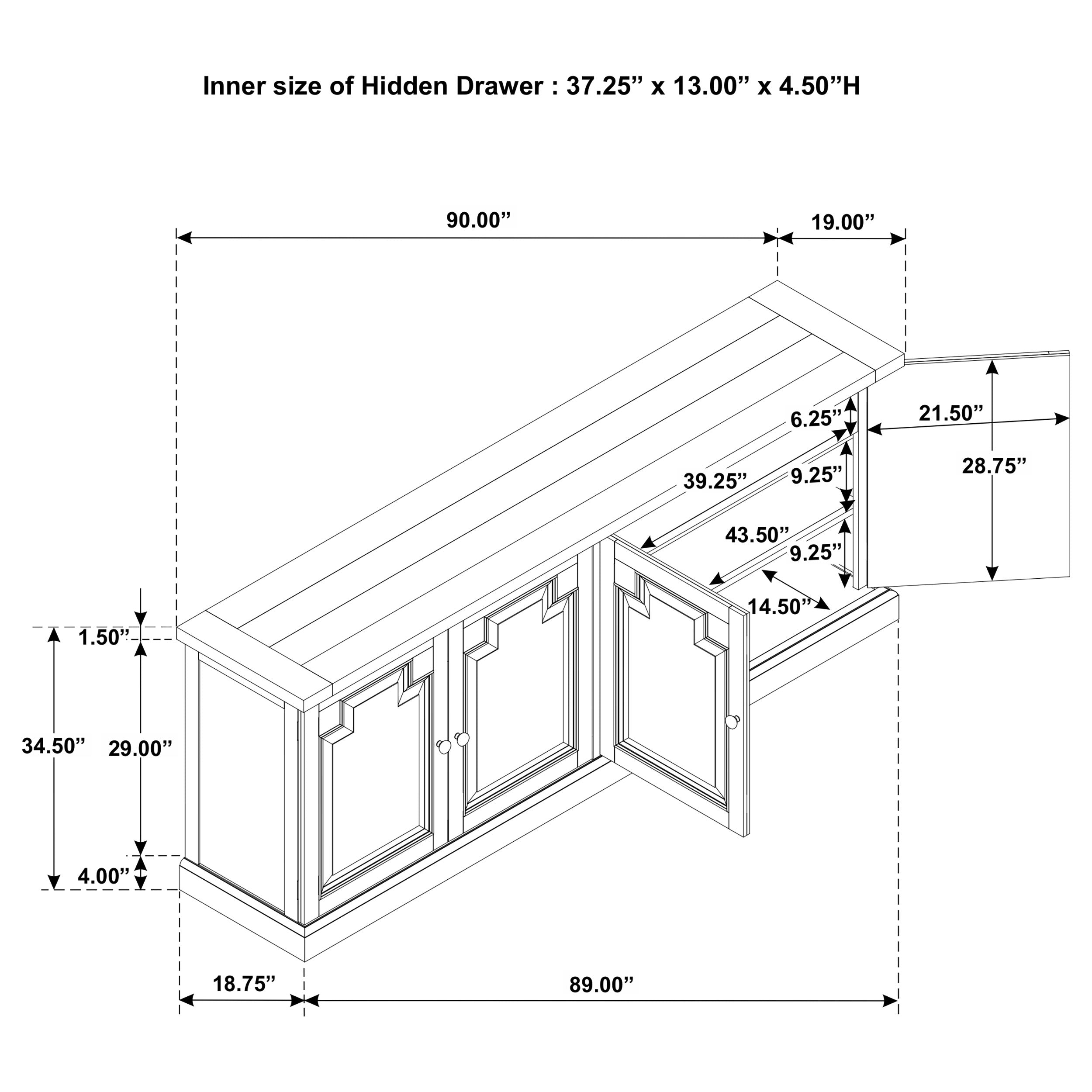 Florence Sideboard - Romeo & Juliet Furniture (Warren,MI)