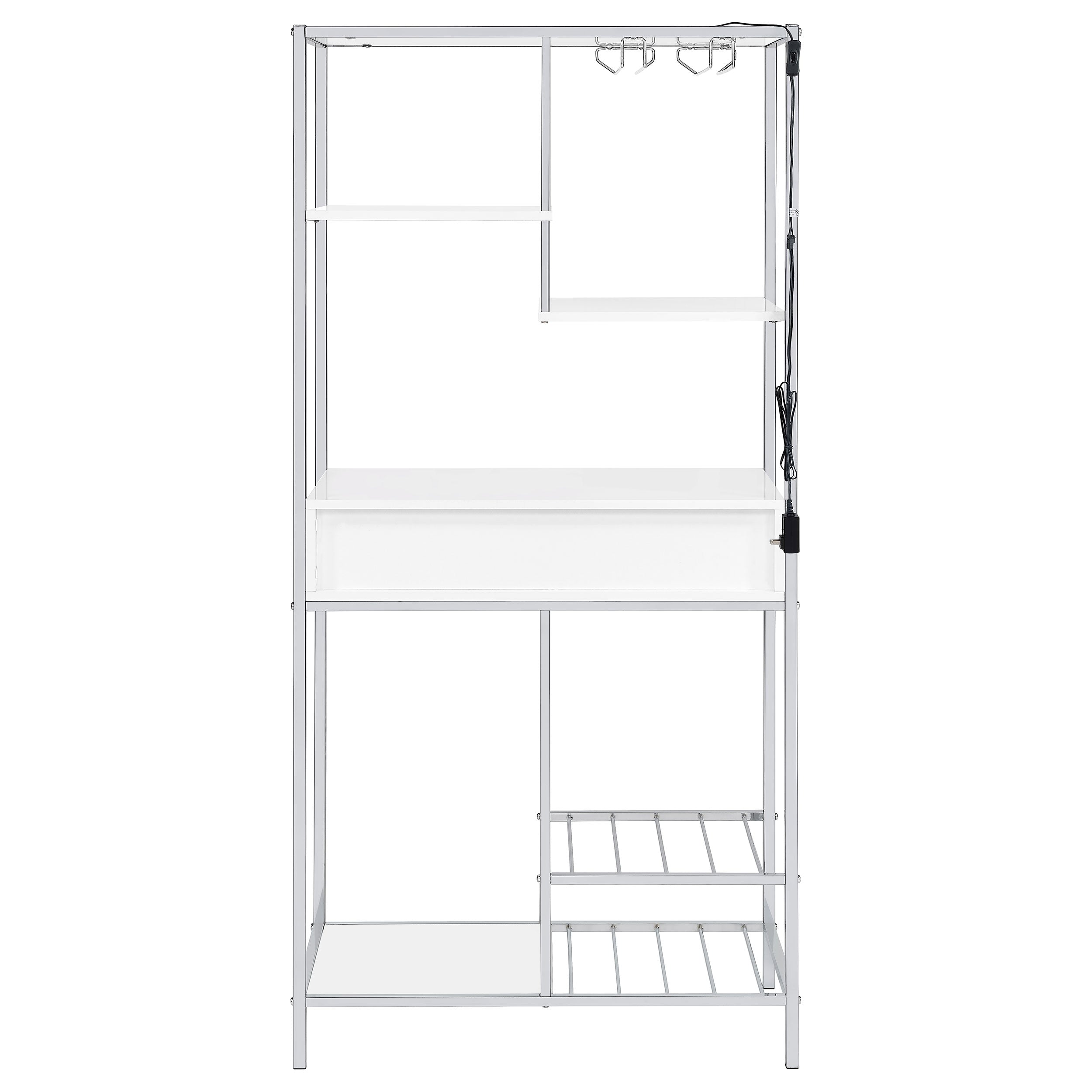 Figueroa Wine Cabinet with LED Lighting - Romeo & Juliet Furniture (Warren,MI)