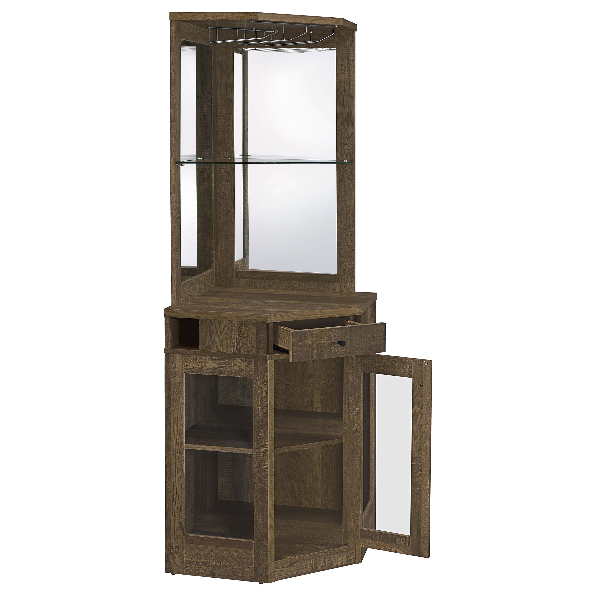 Alviso Corner Bar Cabinet - Romeo & Juliet Furniture (Warren,MI)
