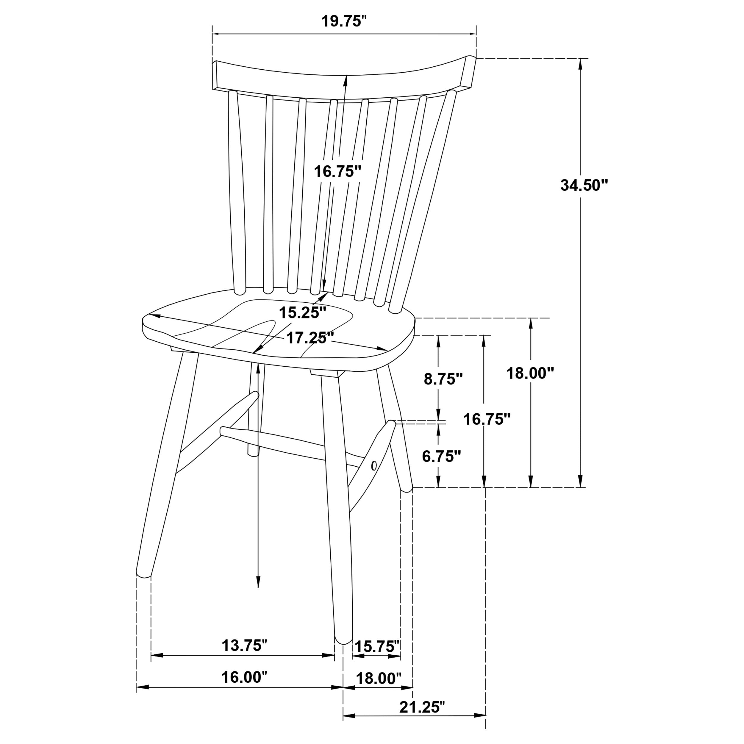 Hollyoak Dining Side Chair - Romeo & Juliet Furniture (Warren,MI)