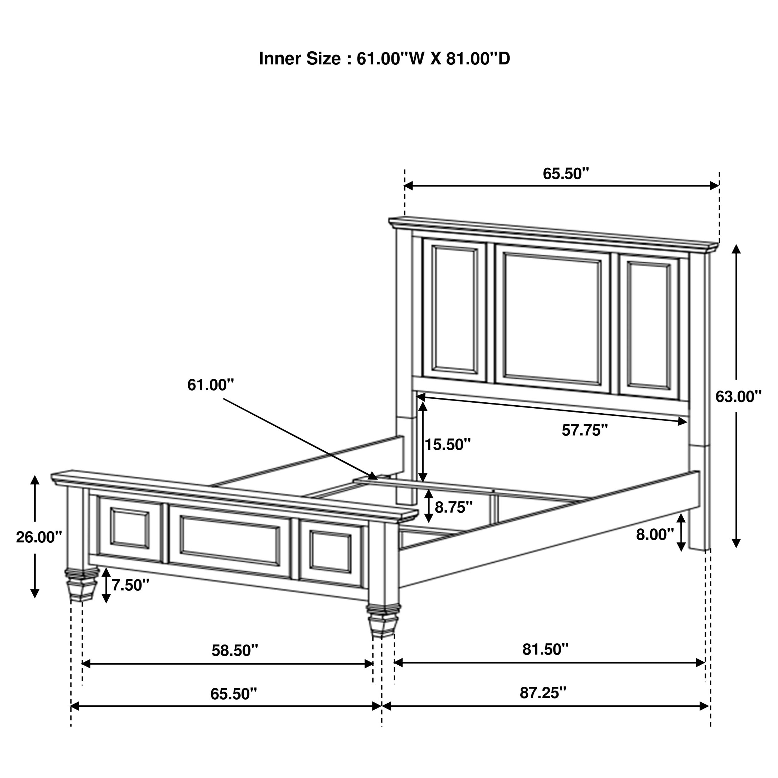 Sandy Beach Panel Bed