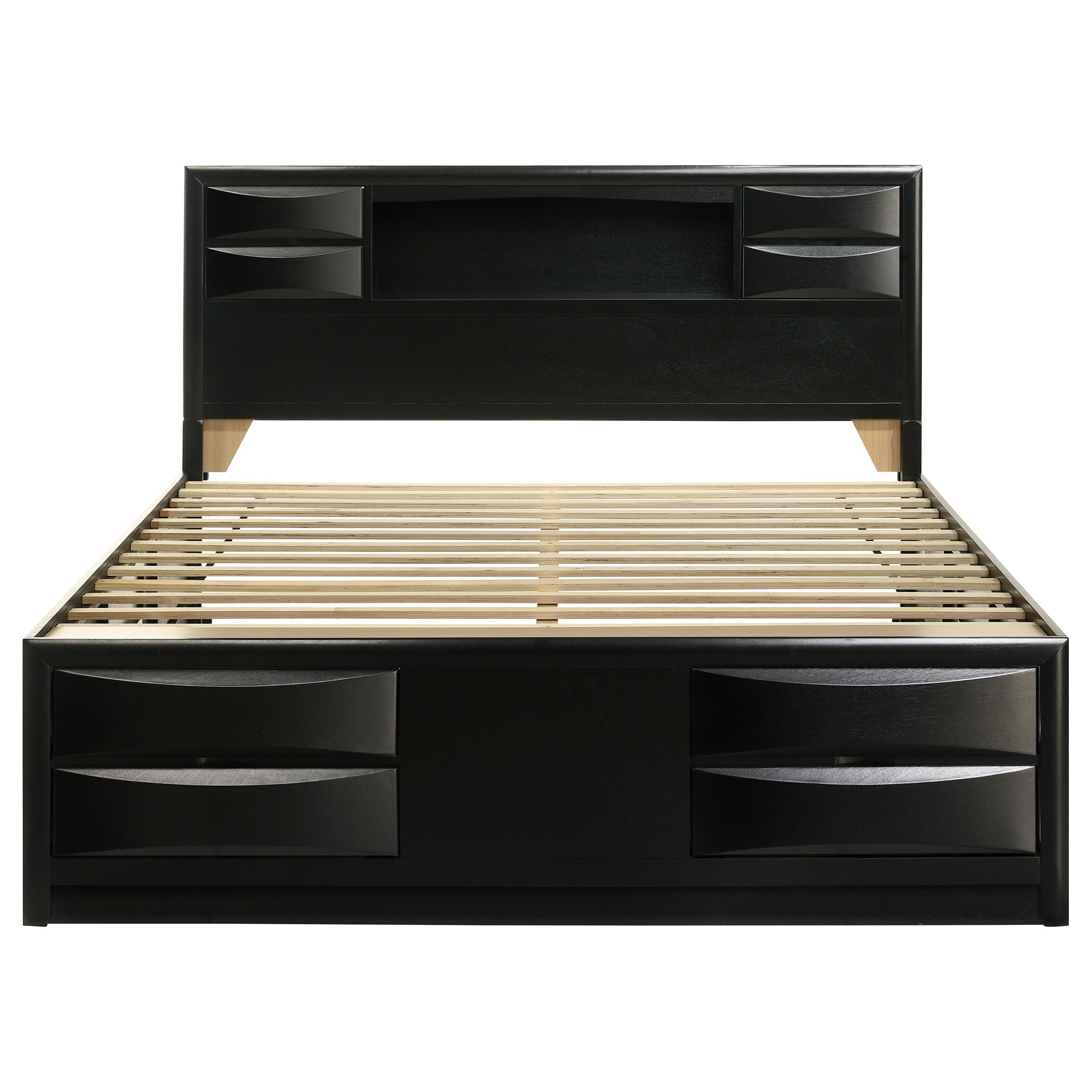 Briana Bookcase Platform Storage Bed - Romeo & Juliet Furniture (Warren,MI)