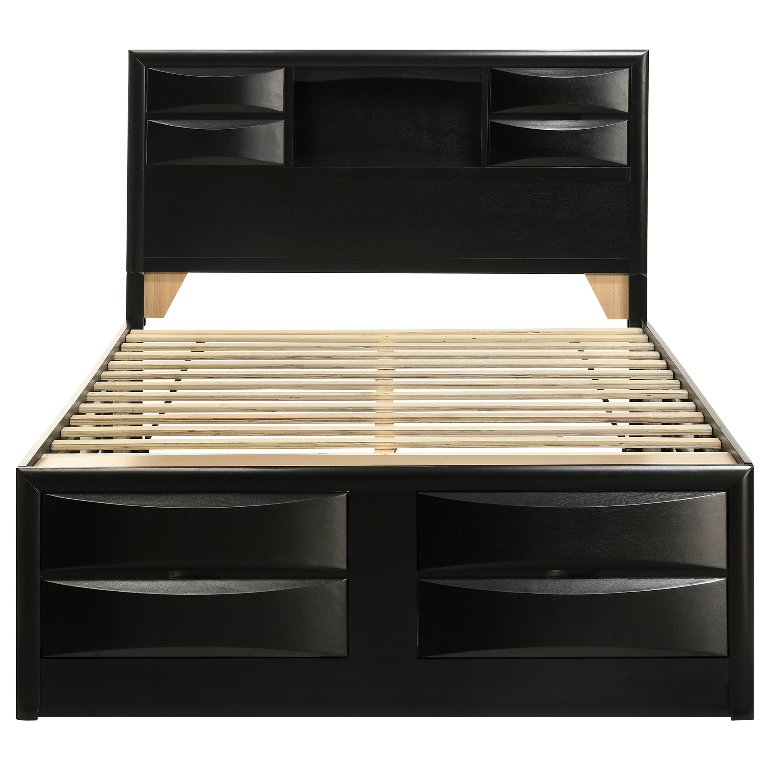 Briana Bookcase Platform Storage Bed - Romeo & Juliet Furniture (Warren,MI)