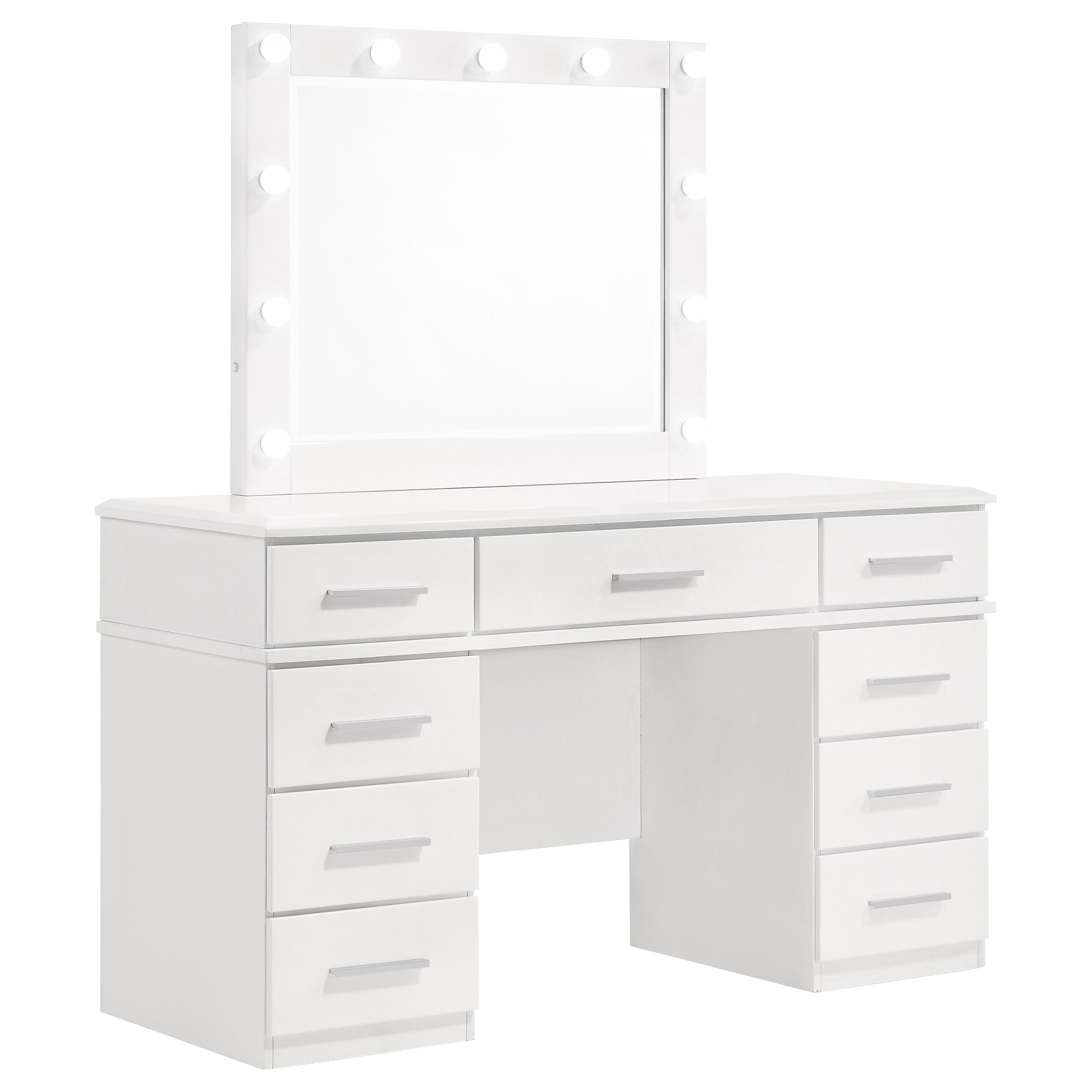 Felicity Makeup Vanity Table with LED Mirror - Romeo & Juliet Furniture (Warren,MI)