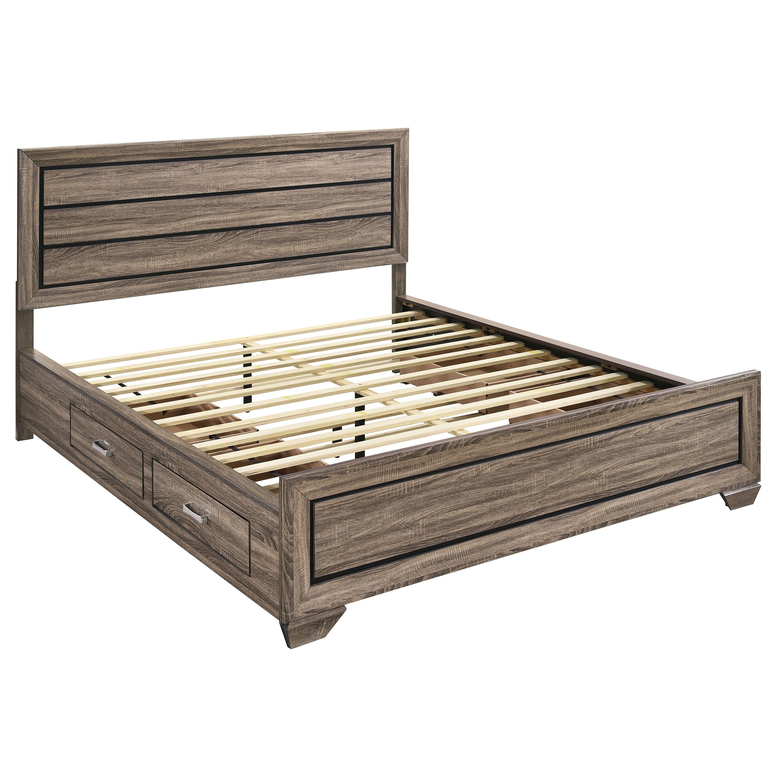 Kauffman Panel Platform Storage Bed - Romeo & Juliet Furniture (Warren,MI)