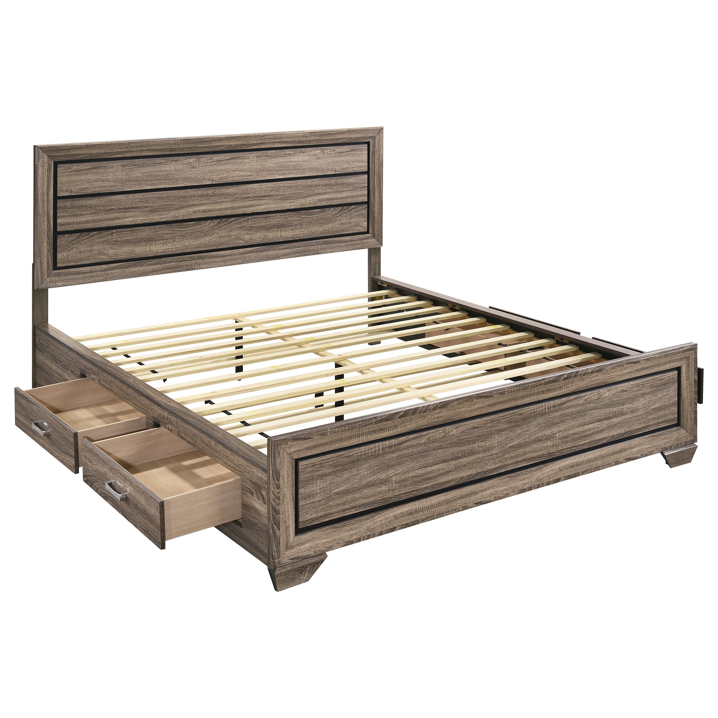 Kauffman Panel Platform Storage Bed - Romeo & Juliet Furniture (Warren,MI)