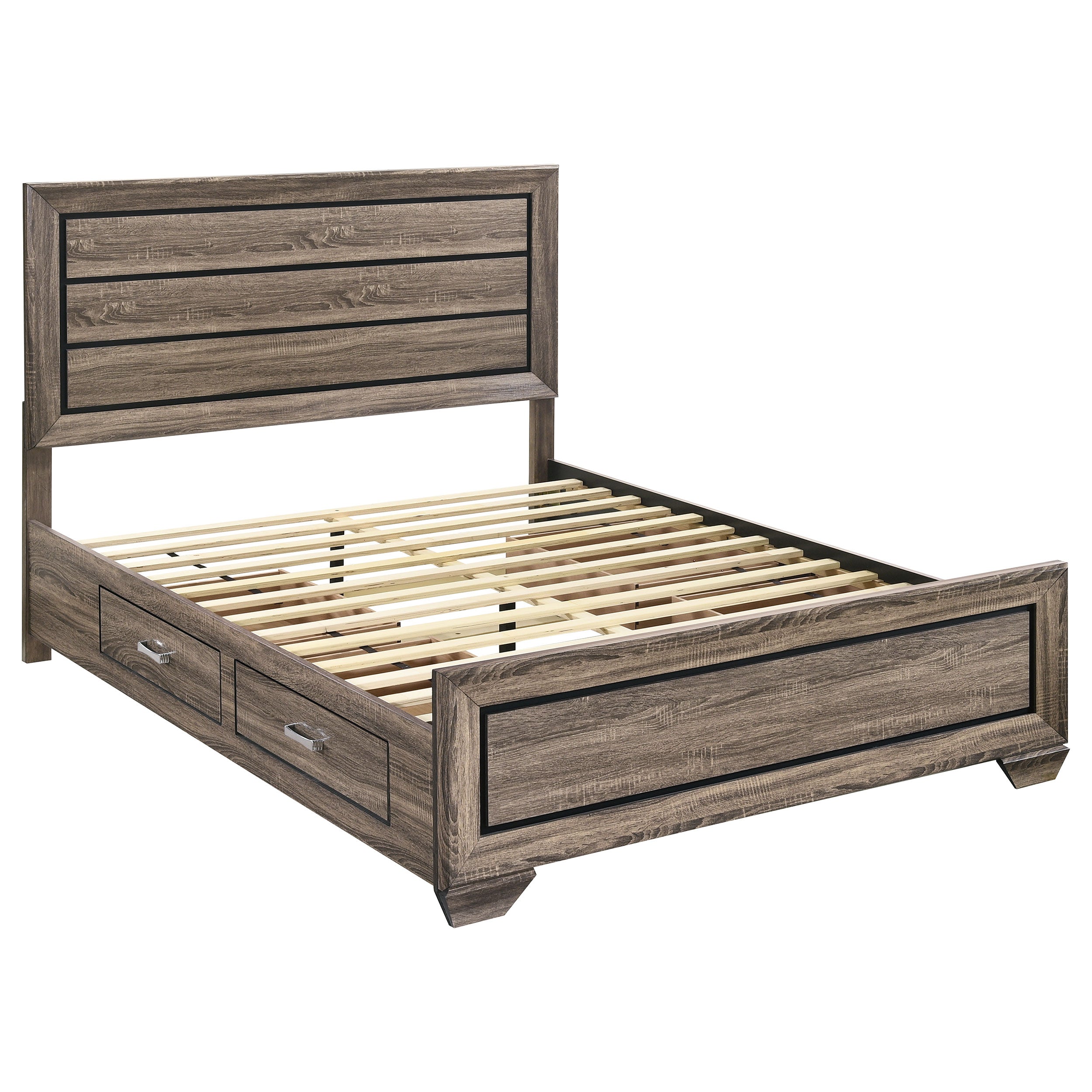 Kauffman Panel Platform Storage Bed - Romeo & Juliet Furniture (Warren,MI)