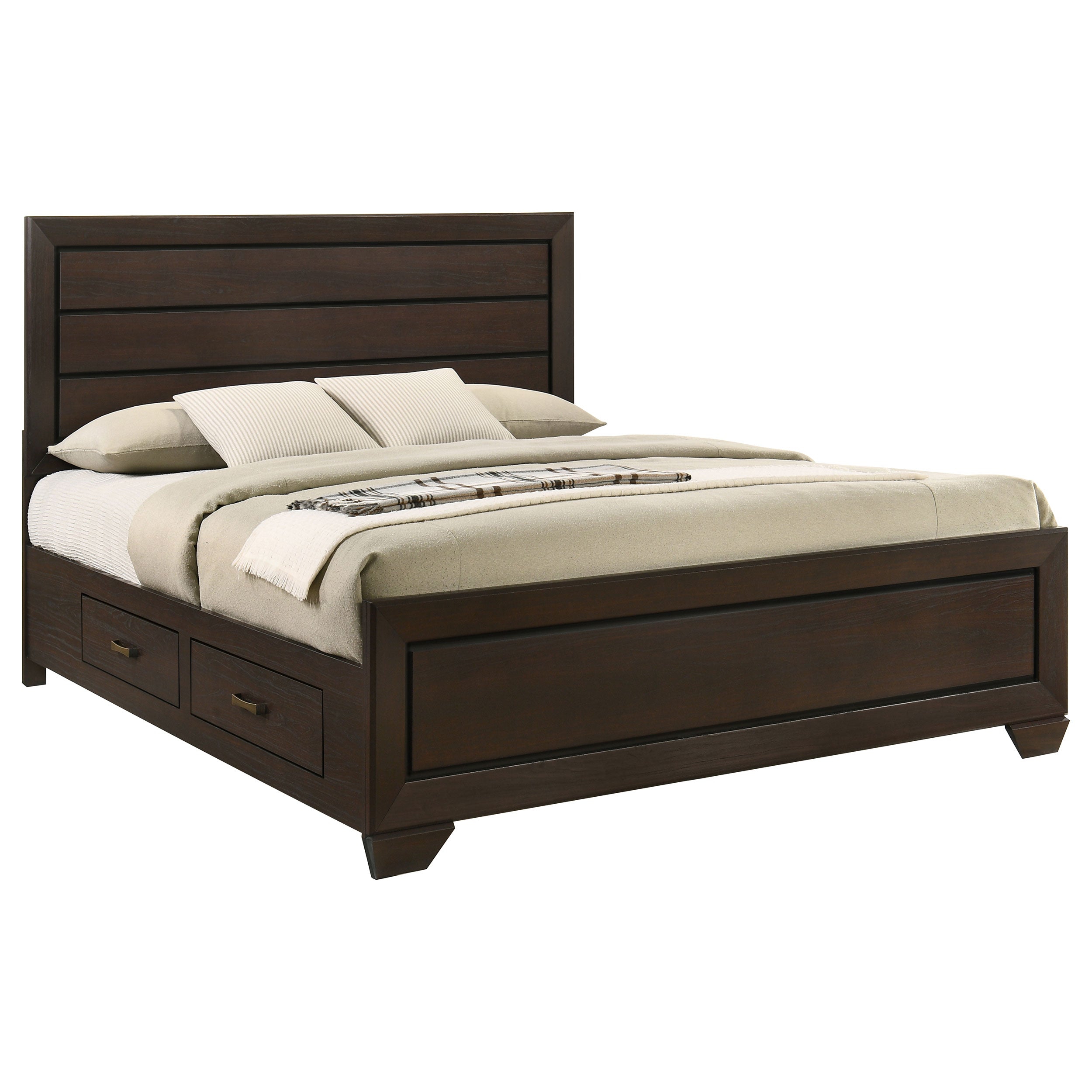 Kauffman Panel Platform Storage Bed - Romeo & Juliet Furniture (Warren,MI)