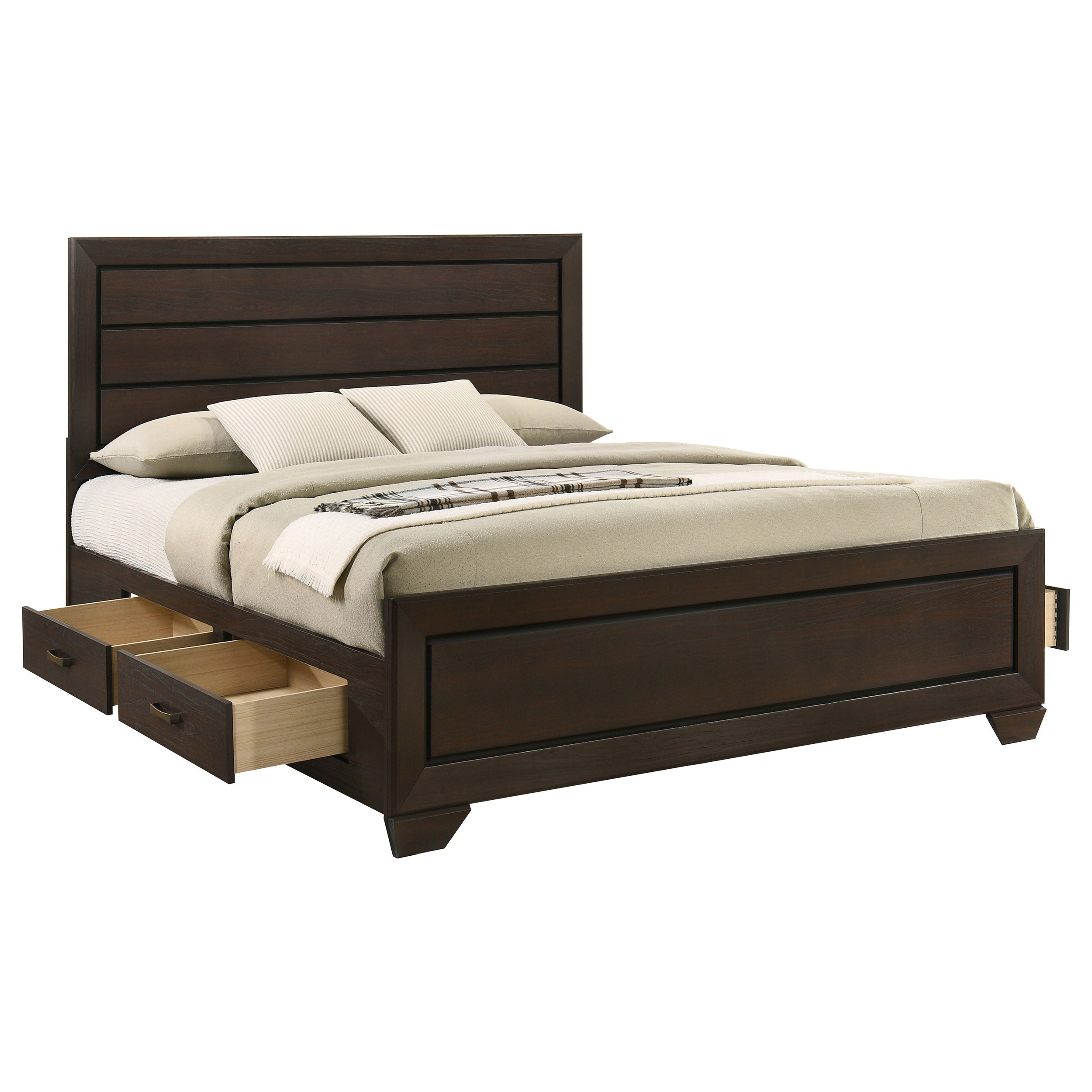 Kauffman Panel Platform Storage Bed - Romeo & Juliet Furniture (Warren,MI)