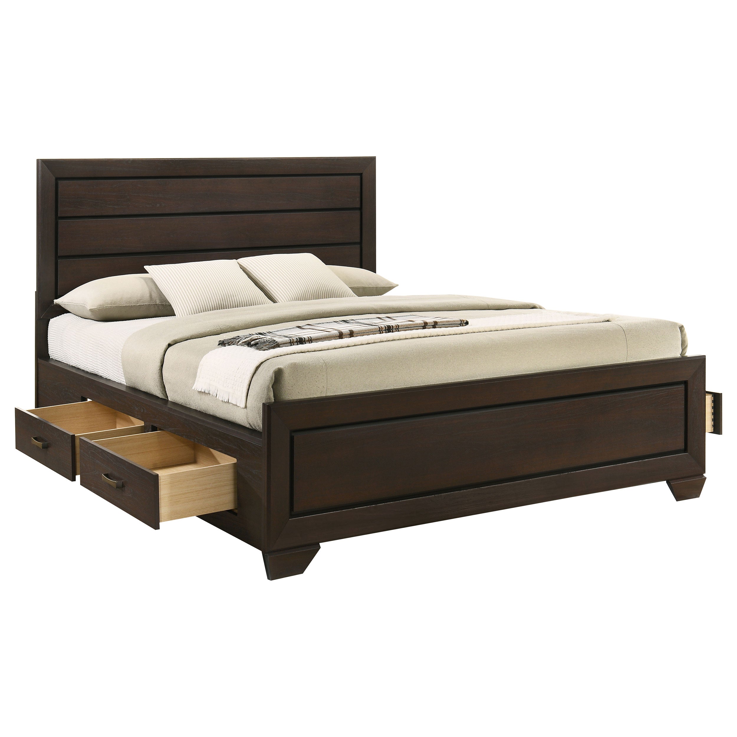 Kauffman Panel Platform Storage Bed - Romeo & Juliet Furniture (Warren,MI)