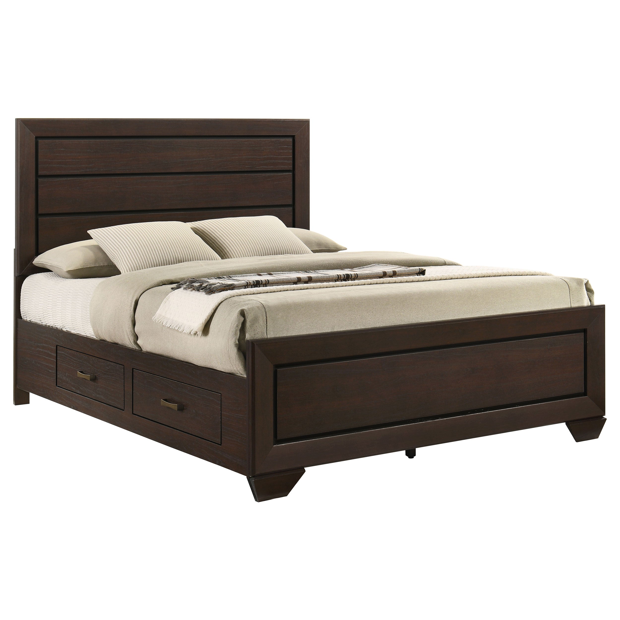 Kauffman Panel Platform Storage Bed - Romeo & Juliet Furniture (Warren,MI)