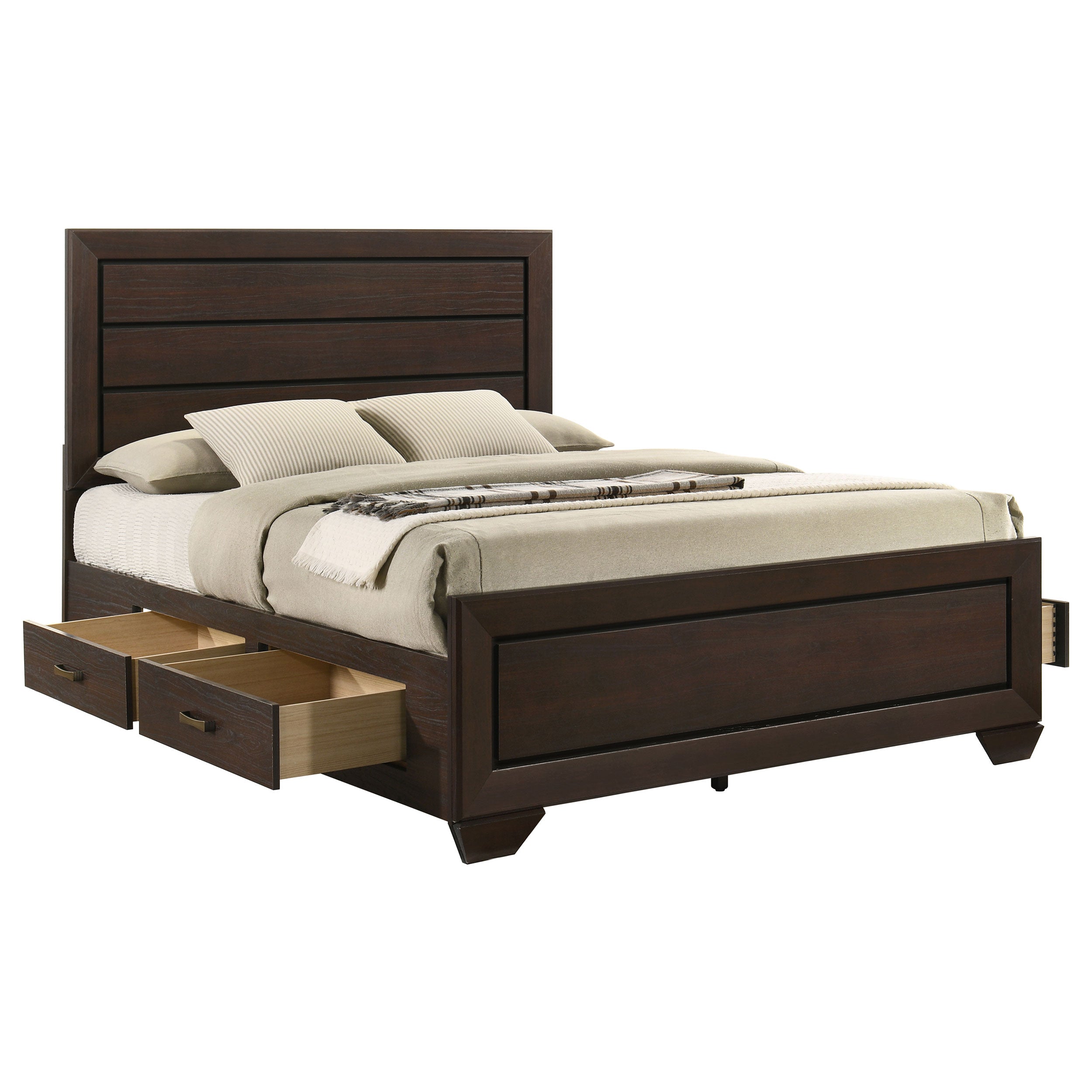 Kauffman Panel Platform Storage Bed - Romeo & Juliet Furniture (Warren,MI)