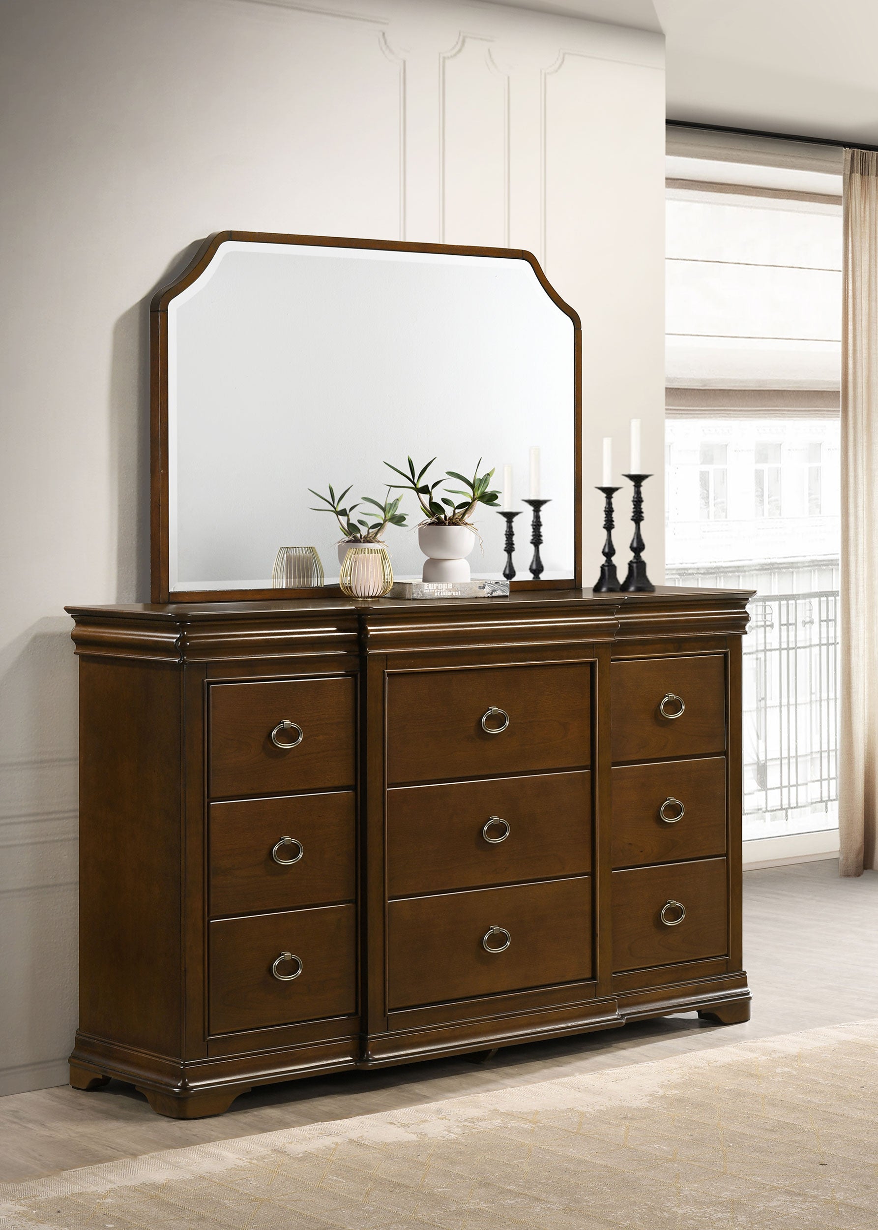 Garland Dresser with Mirror - Romeo & Juliet Furniture (Warren,MI)