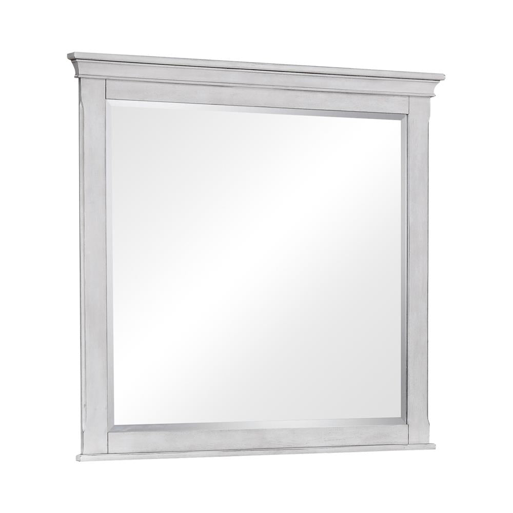 Franco Rectangular Dresser Mirror Antique White - Romeo & Juliet Furniture (Warren,MI)