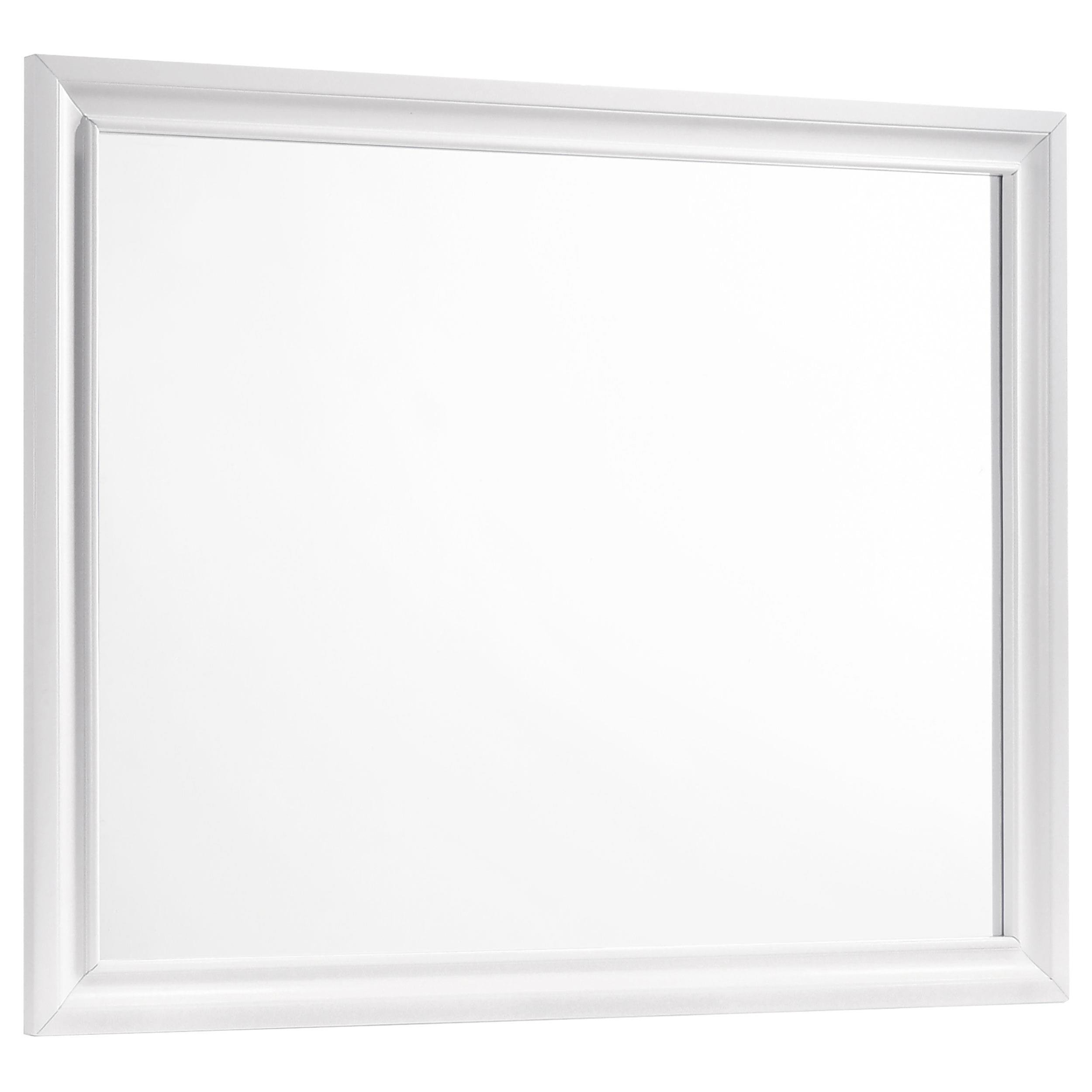 Barzini Rectangle Dresser Mirror White - Romeo & Juliet Furniture (Warren,MI)