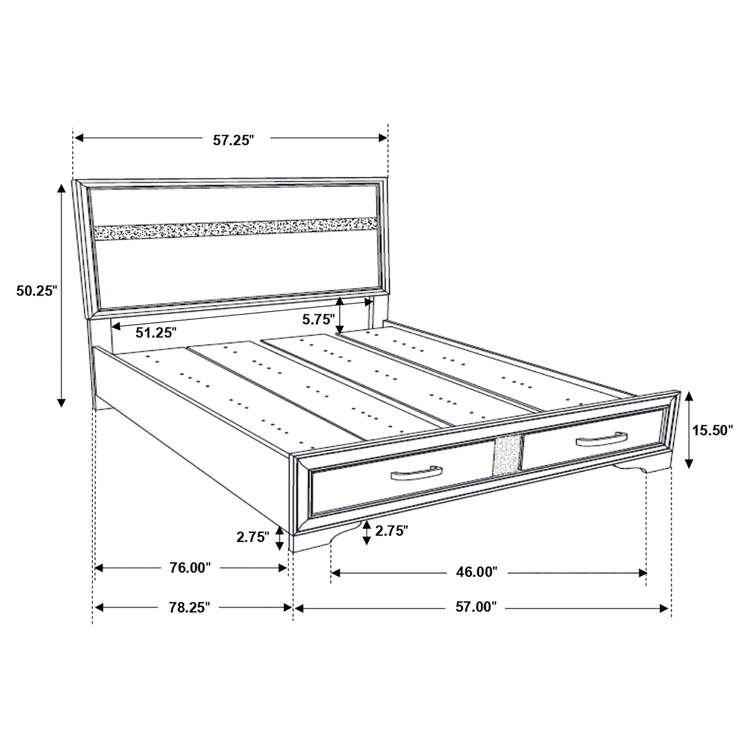 Miranda Panel Platform Storage Bed