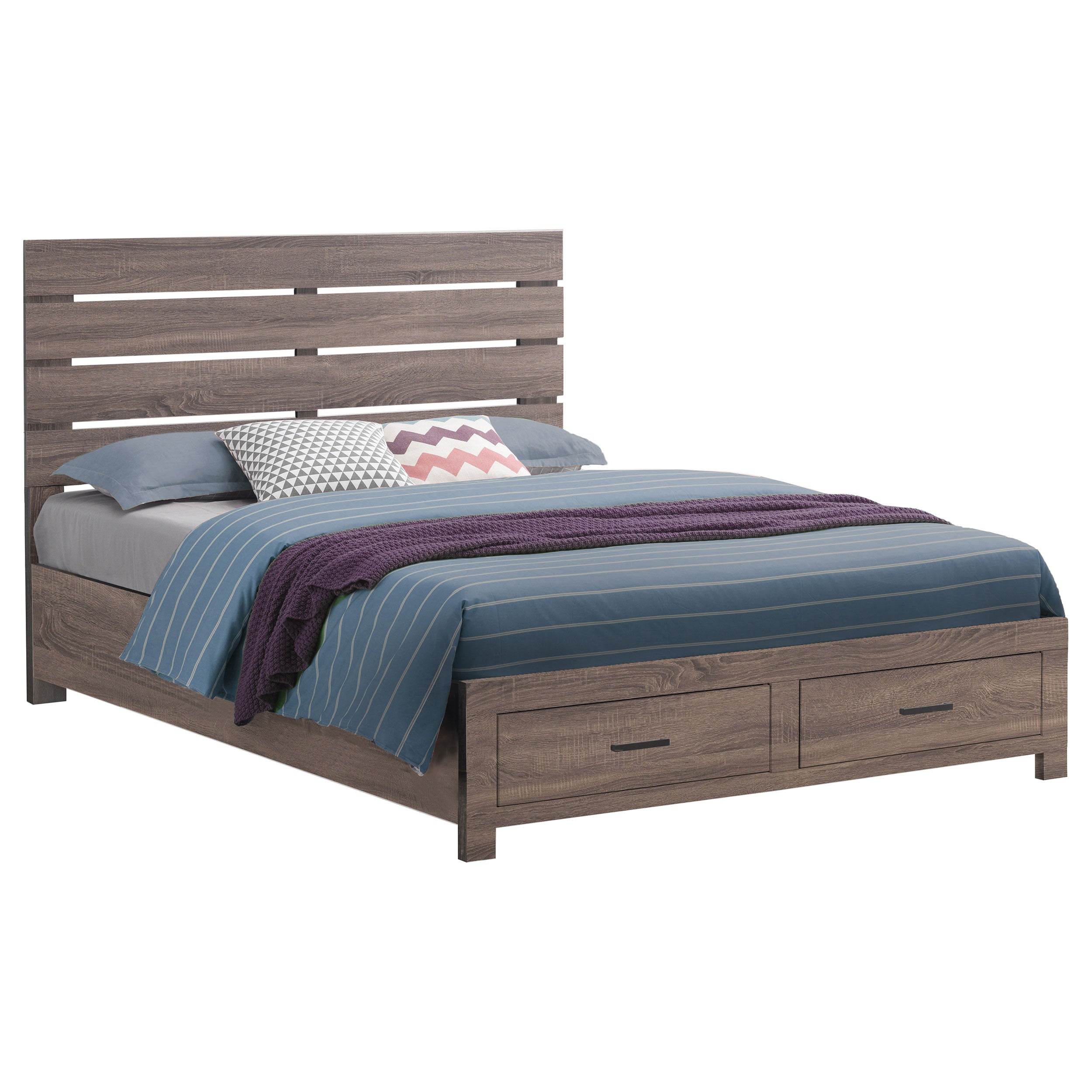 Brantford Panel Platform Storage Bed - Romeo & Juliet Furniture (Warren,MI)