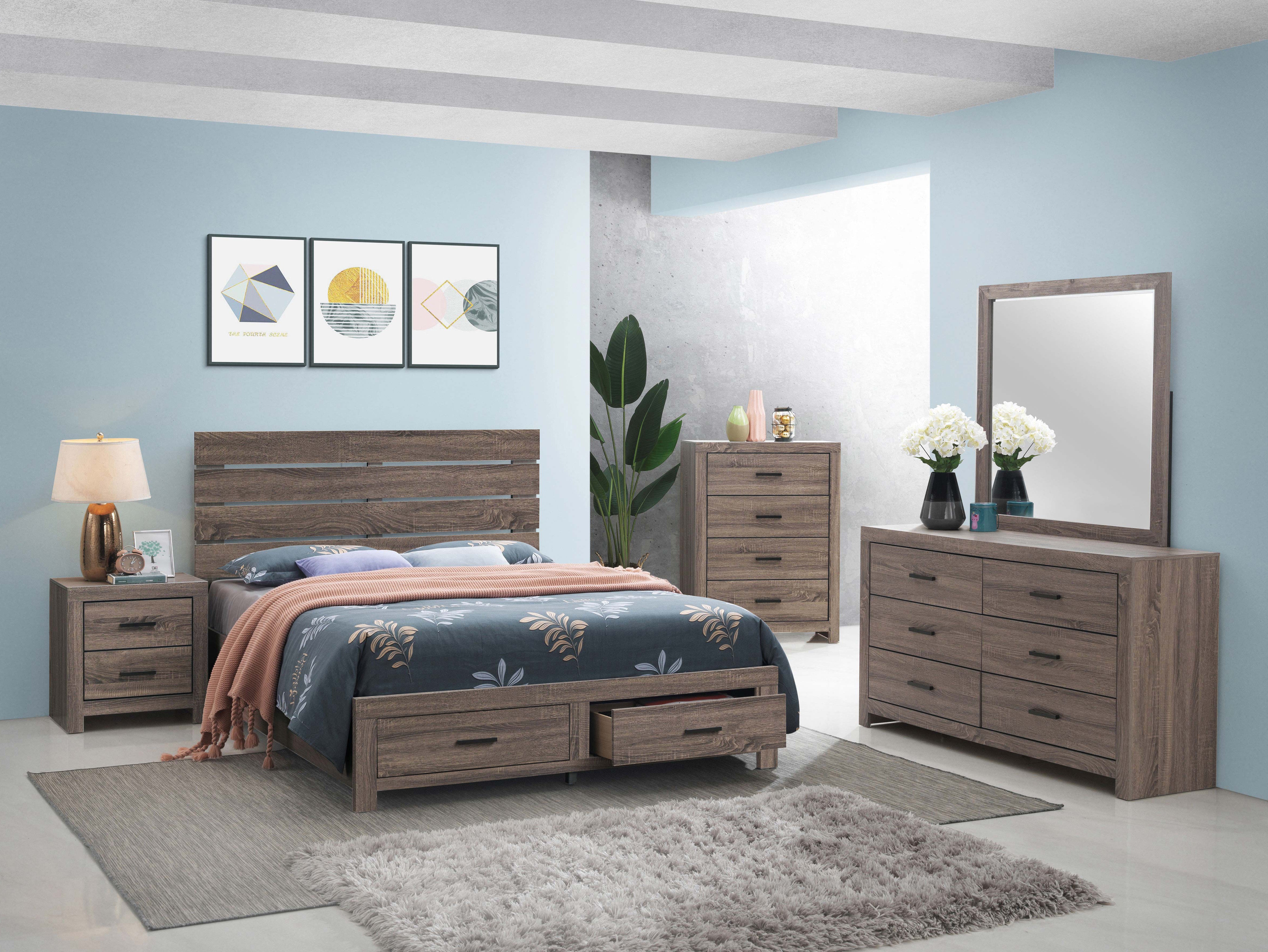 Brantford Panel Platform Storage Bed - Romeo & Juliet Furniture (Warren,MI)
