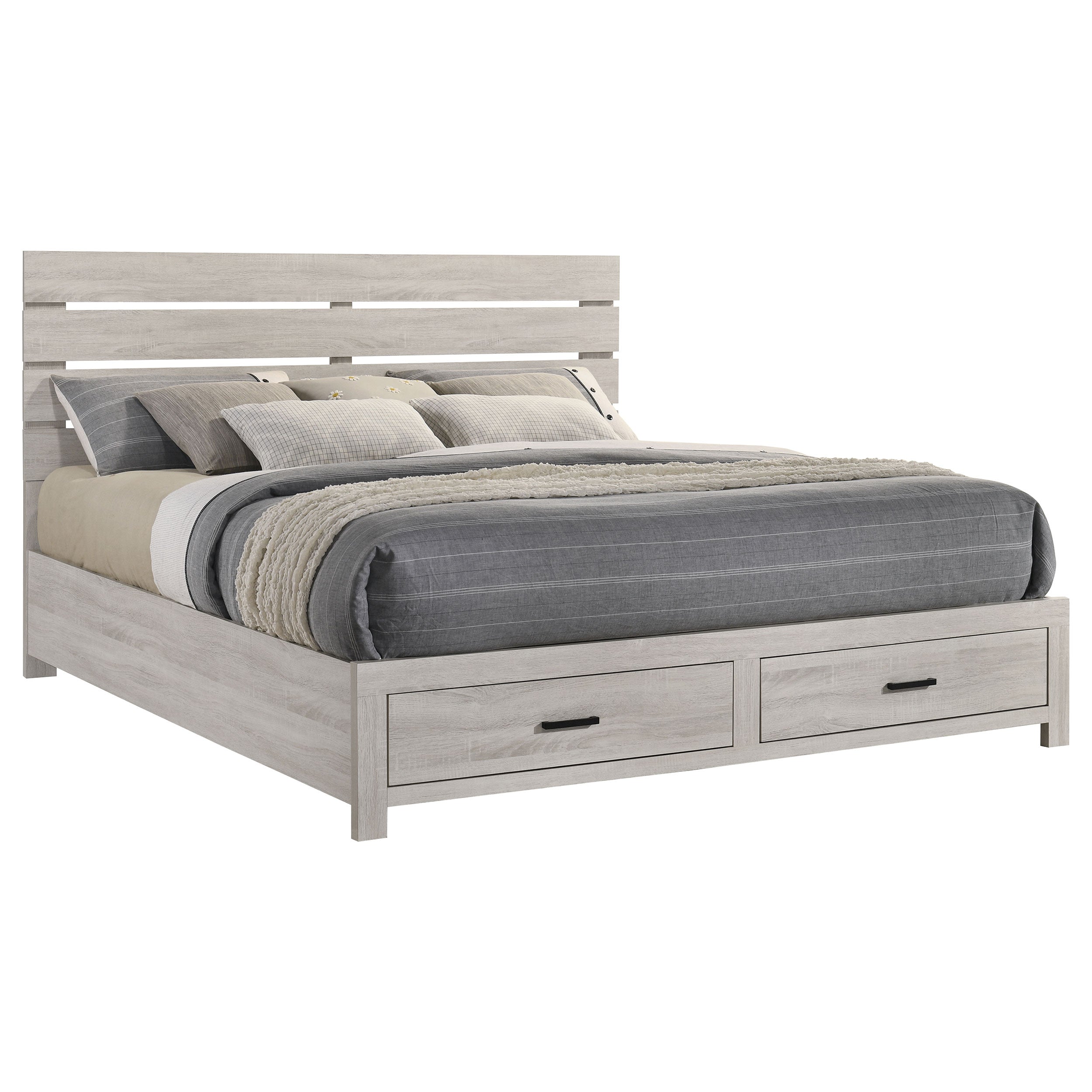 Brantford Panel Platform Storage Bed - Romeo & Juliet Furniture (Warren,MI)