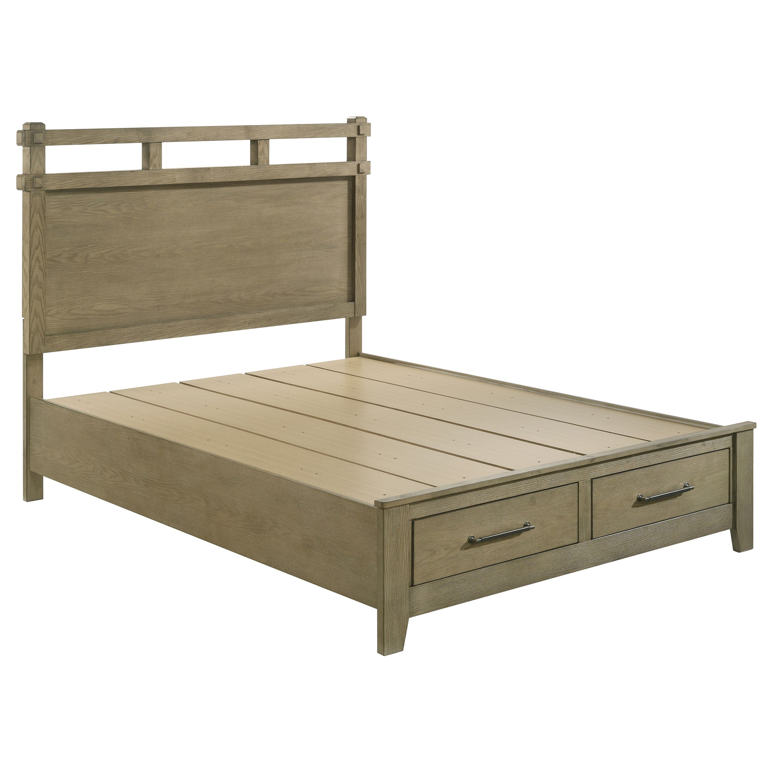 Hazlewood Panel Platform Storage Bed - Romeo & Juliet Furniture (Warren,MI)