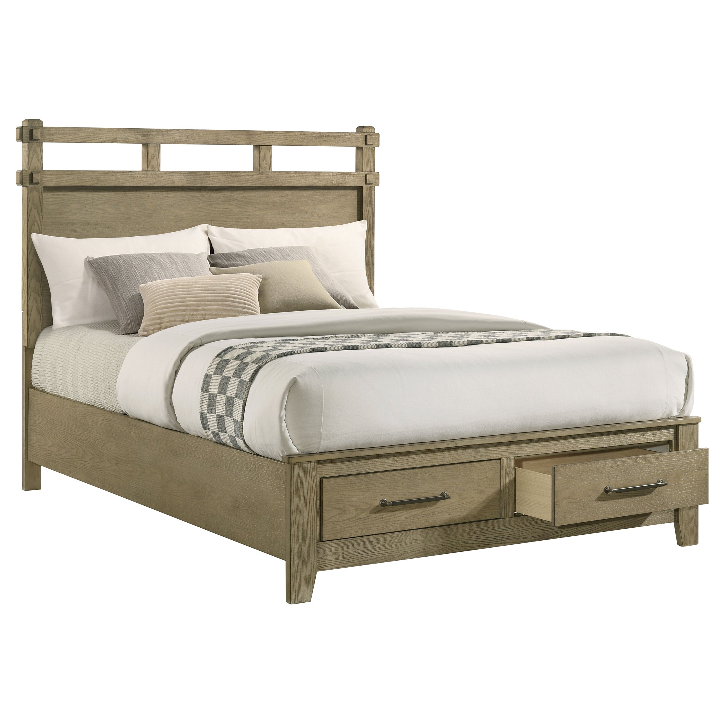 Hazlewood Panel Platform Storage Bed - Romeo & Juliet Furniture (Warren,MI)