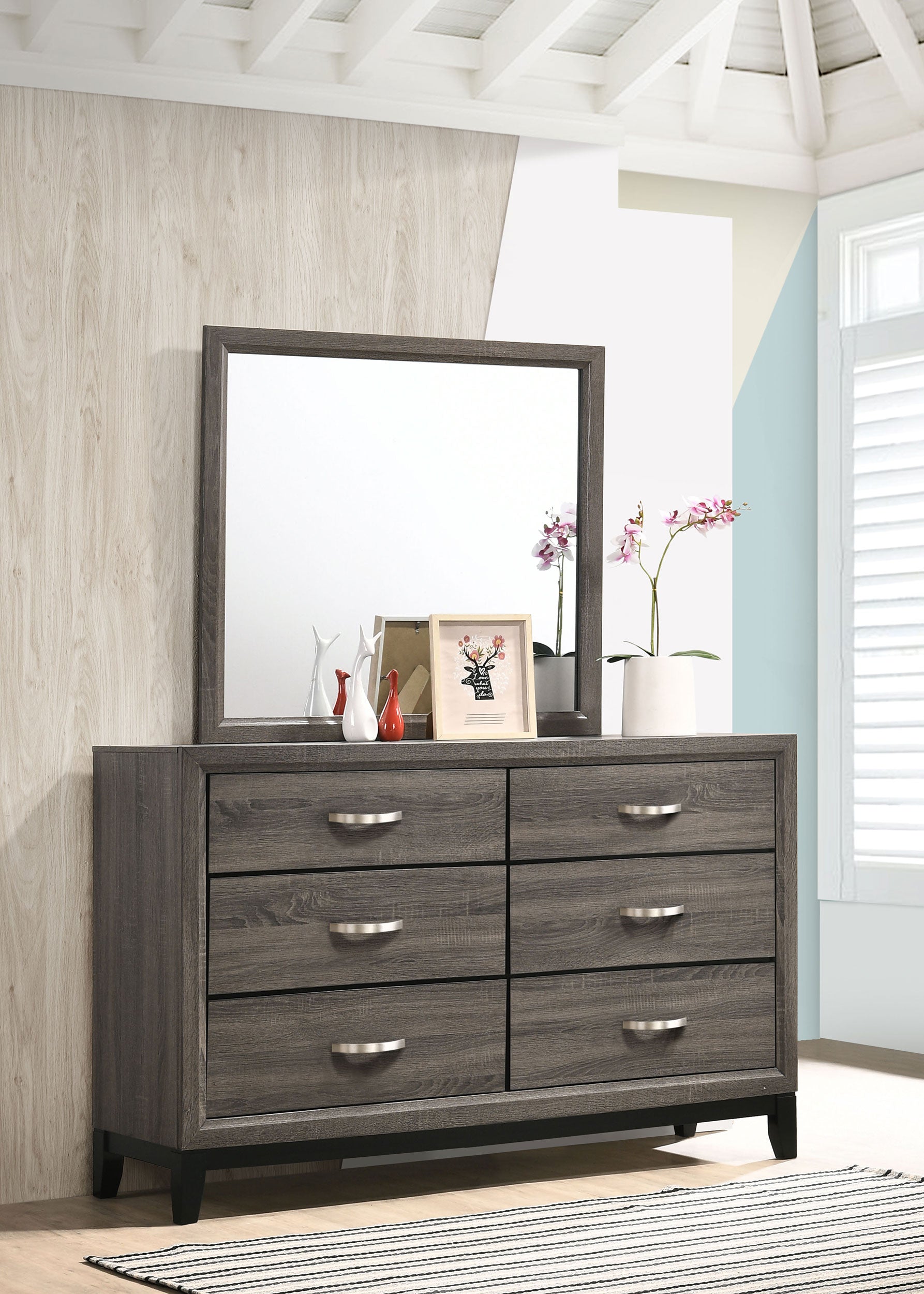 Watson Dresser with Mirror - Romeo & Juliet Furniture (Warren,MI)