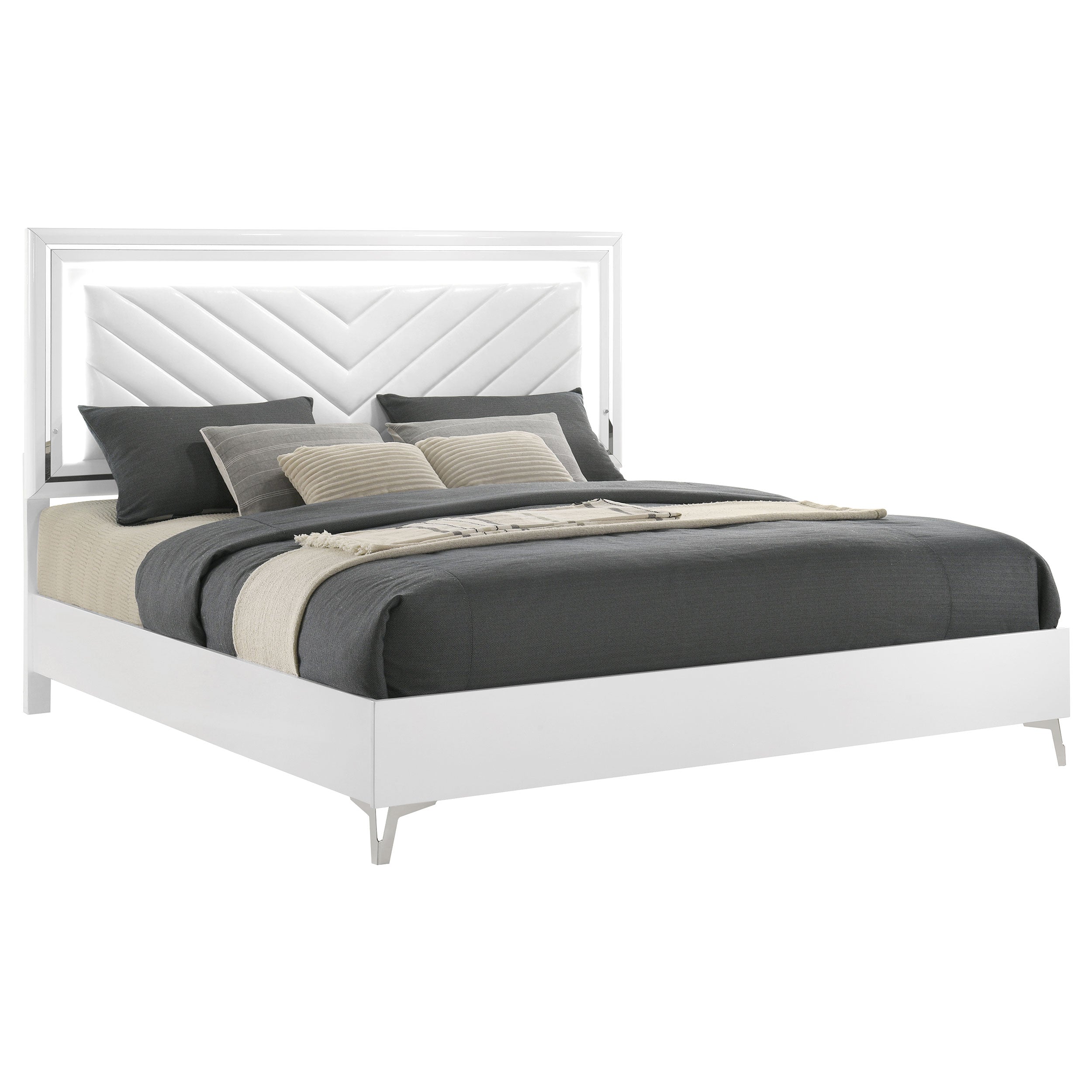 Cassia Panel Bed with LED Lighting