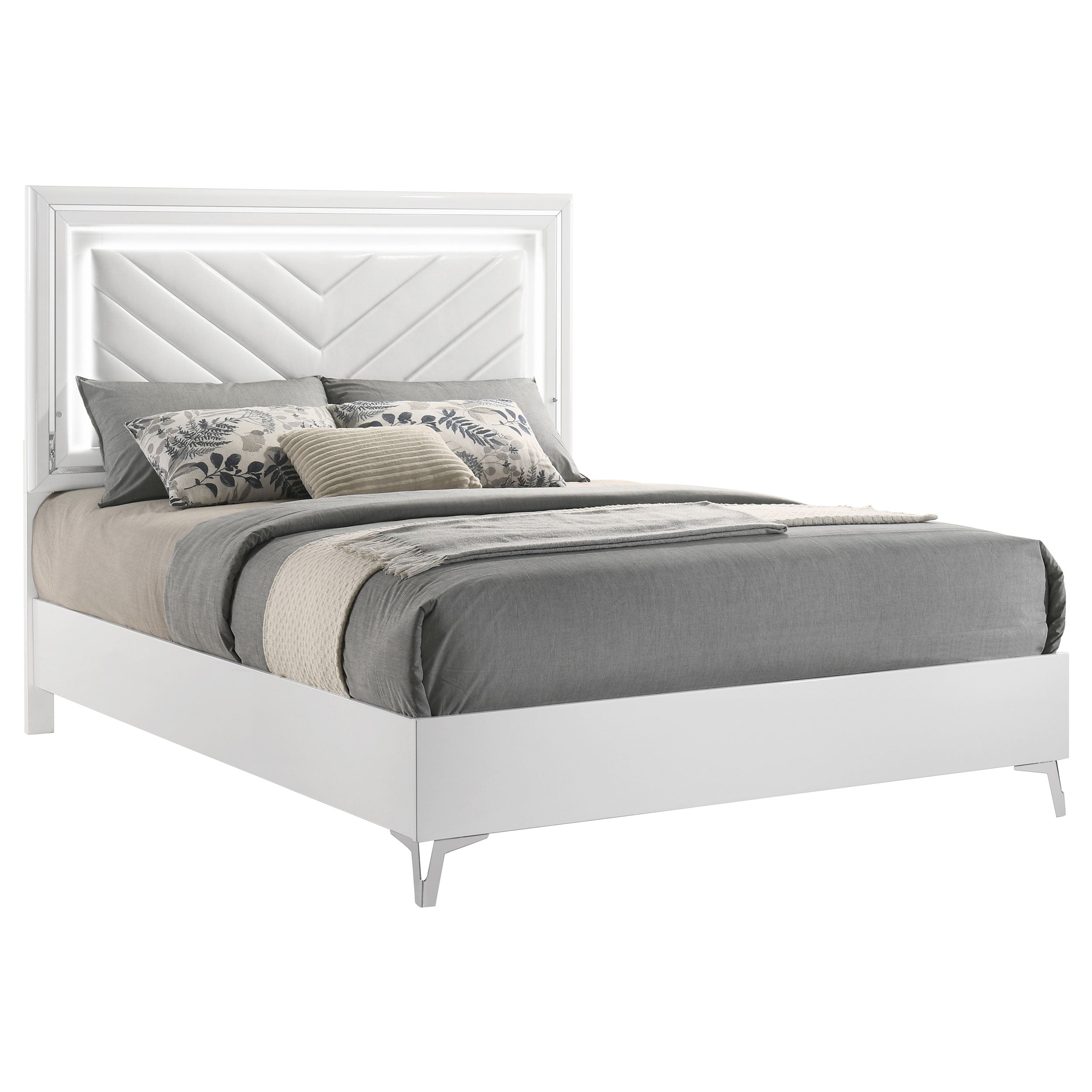 Cassia Panel Bed with LED Lighting