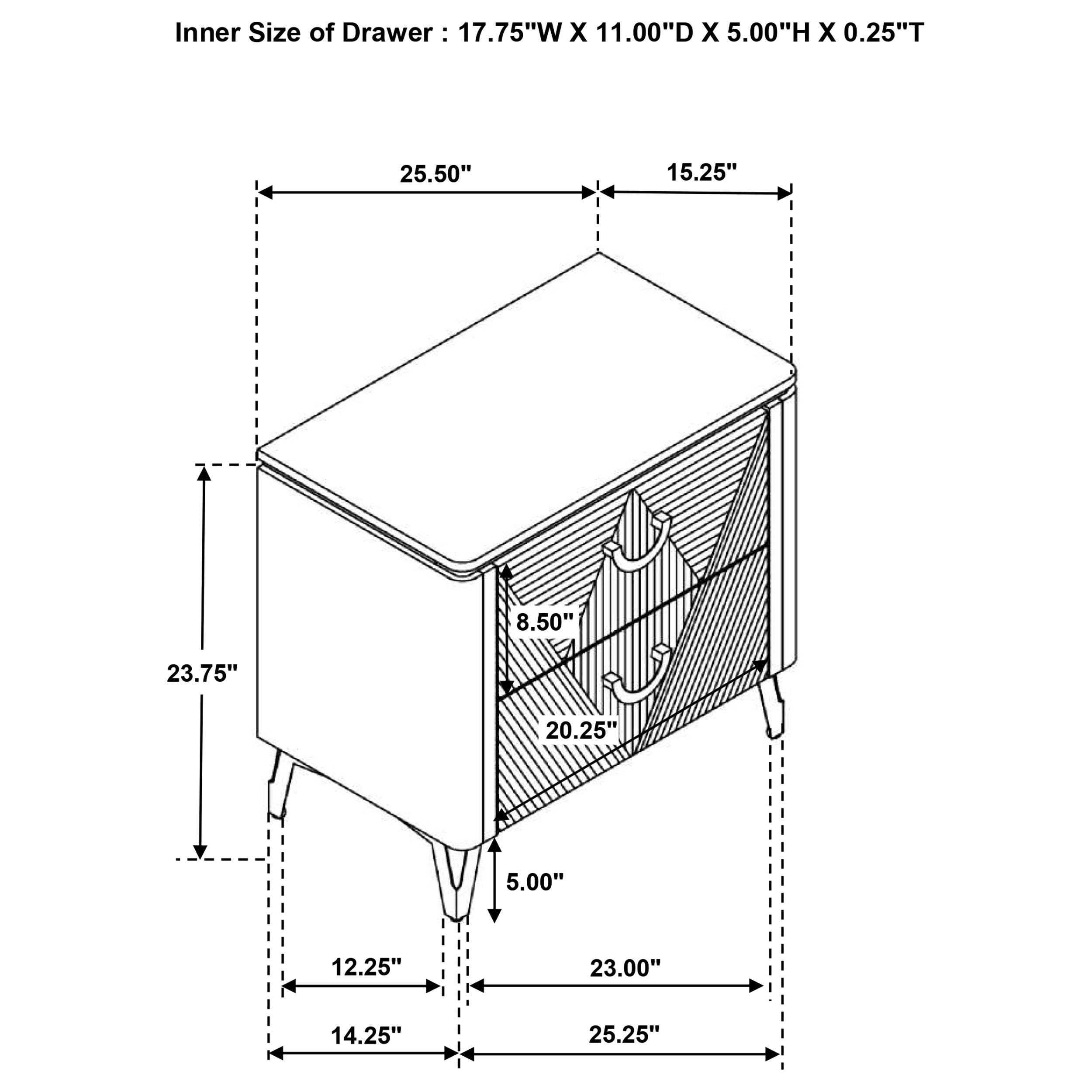 Cassia Nightstand - Romeo & Juliet Furniture (Warren,MI)