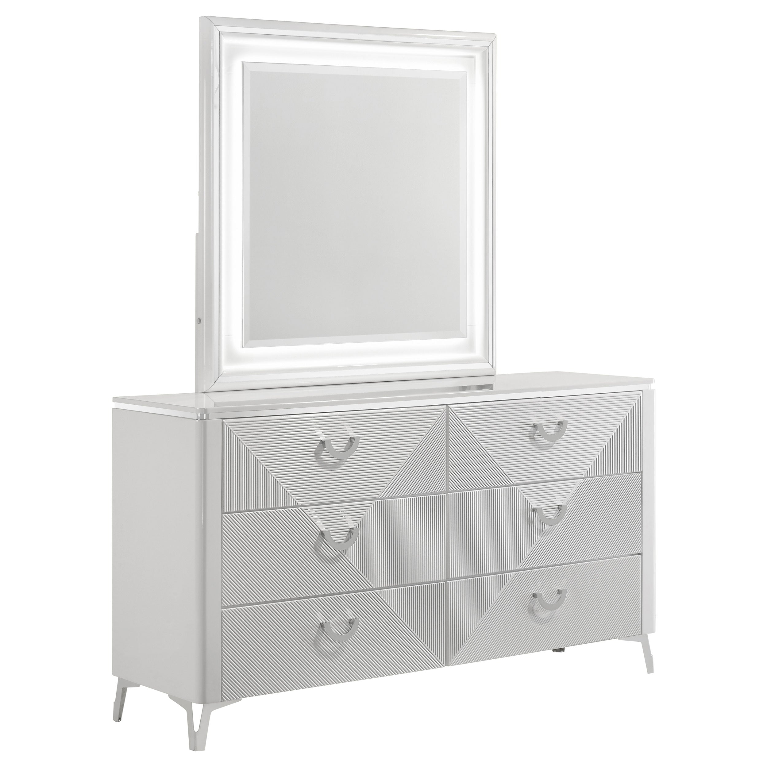 Cassia Dresser with Mirror - Romeo & Juliet Furniture (Warren,MI)