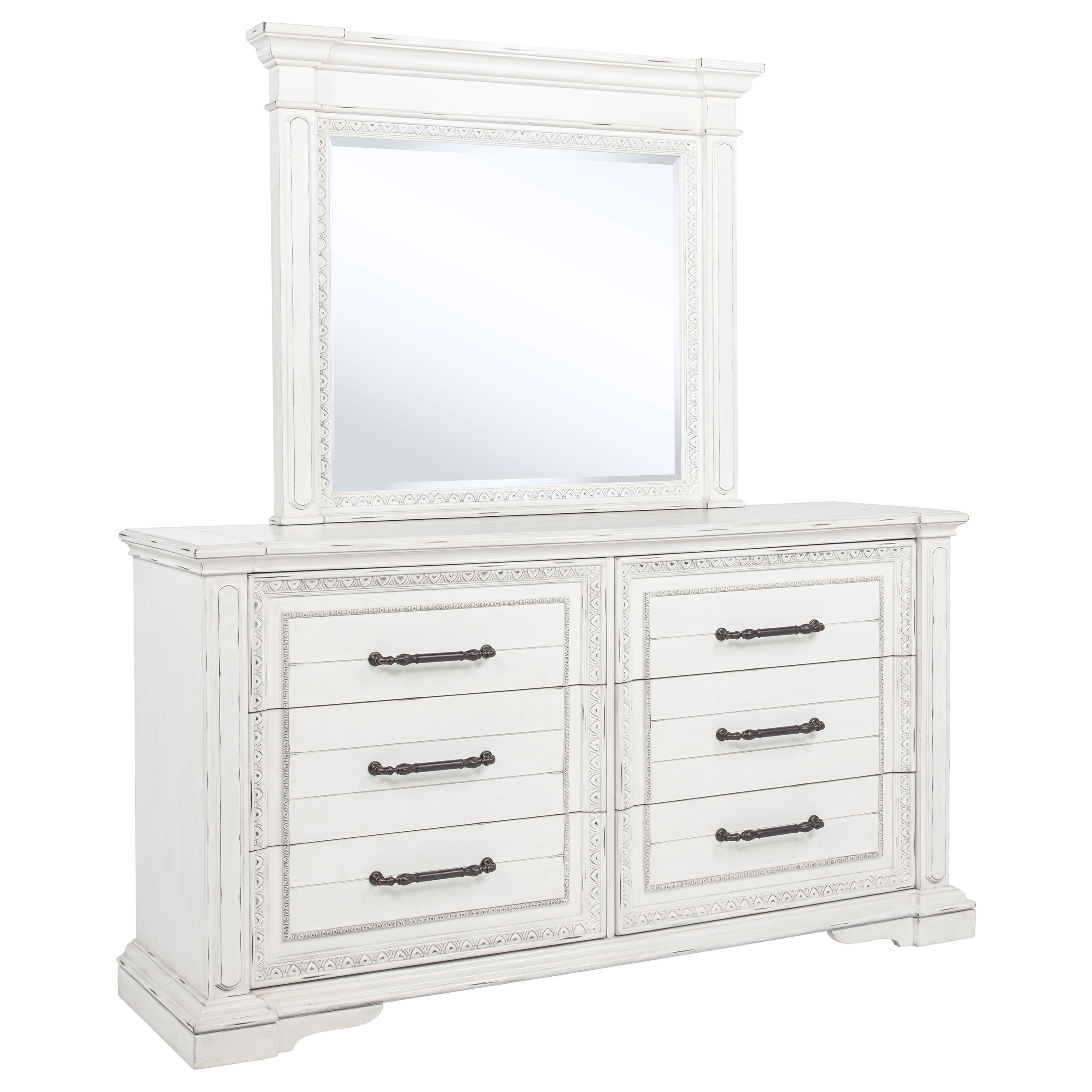 McKinney Dresser with Mirror - Romeo & Juliet Furniture (Warren,MI)