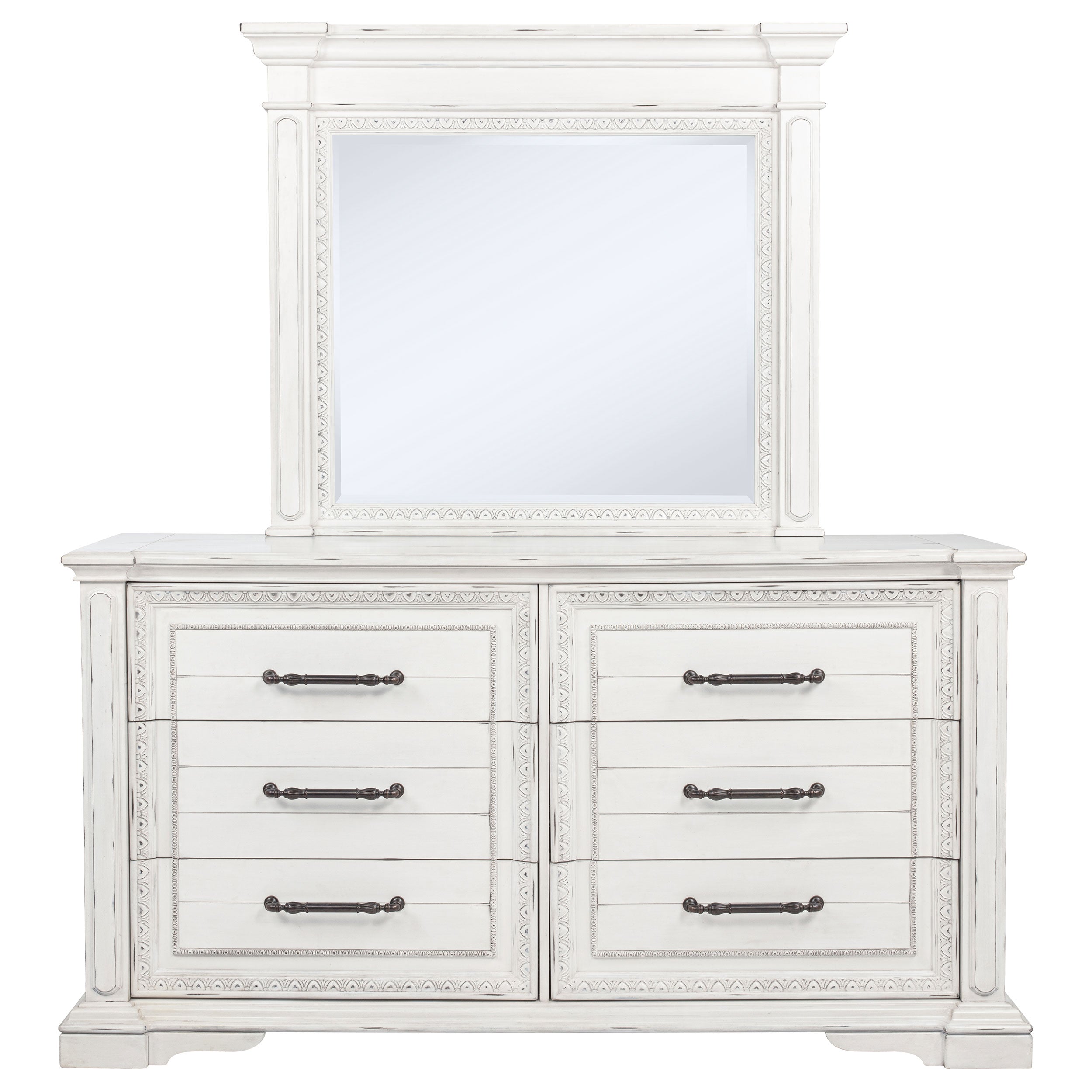 McKinney Dresser with Mirror - Romeo & Juliet Furniture (Warren,MI)