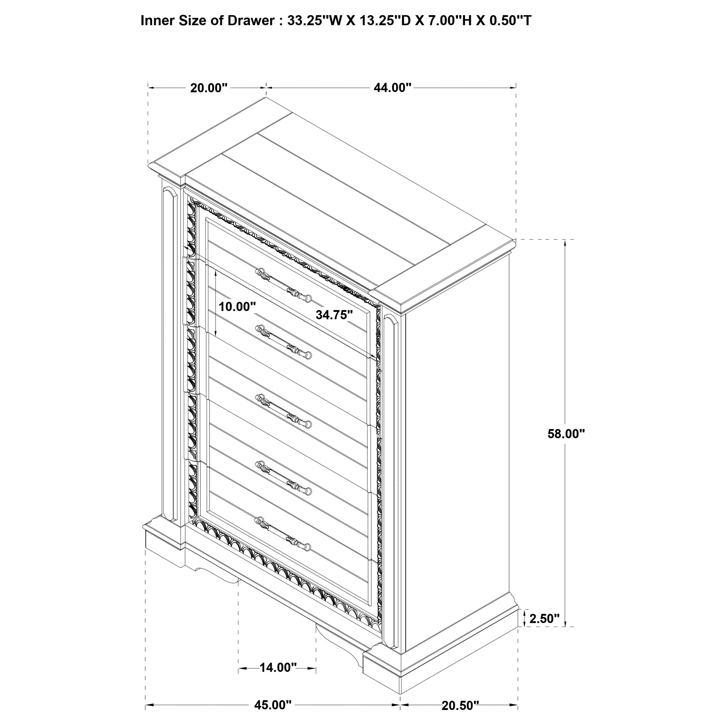 McKinney Chest of Drawers - Romeo & Juliet Furniture (Warren,MI)