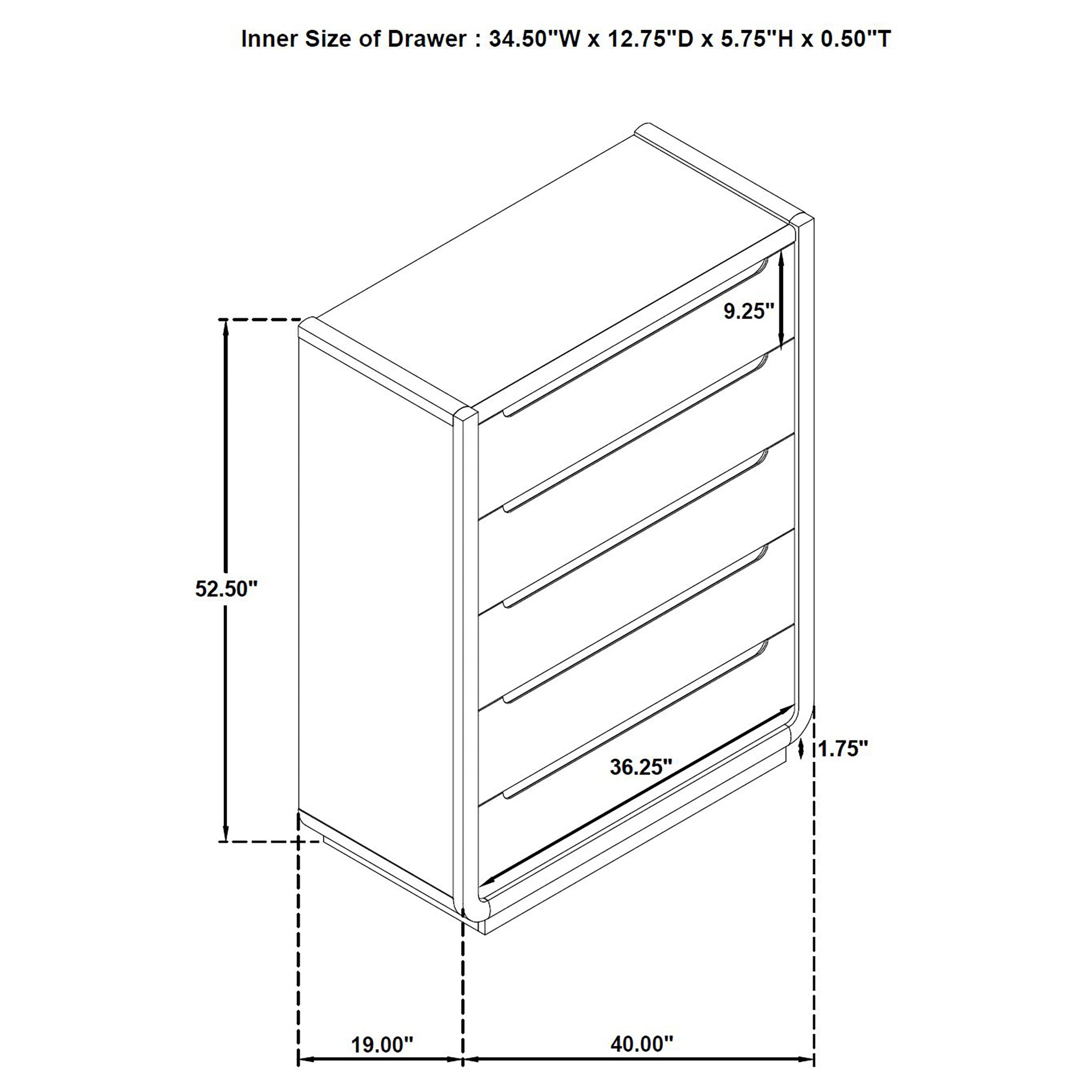 Leandro Chest of Drawers - Romeo & Juliet Furniture (Warren,MI)