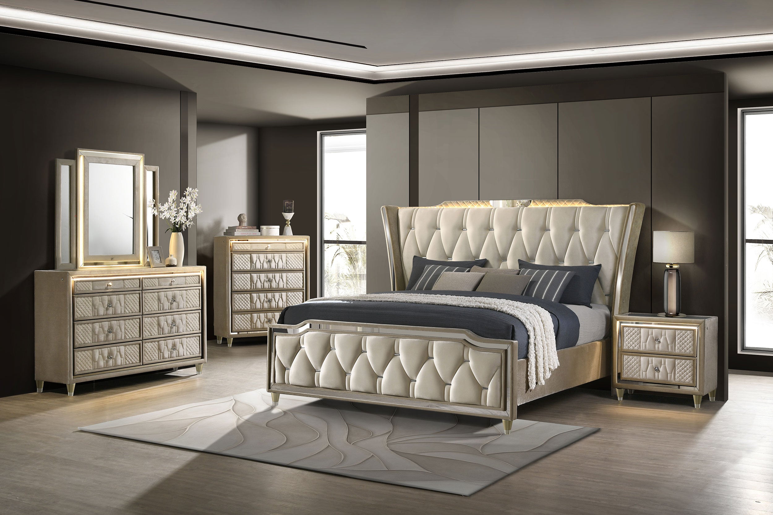 Lorient Nightstand with LED Lighting