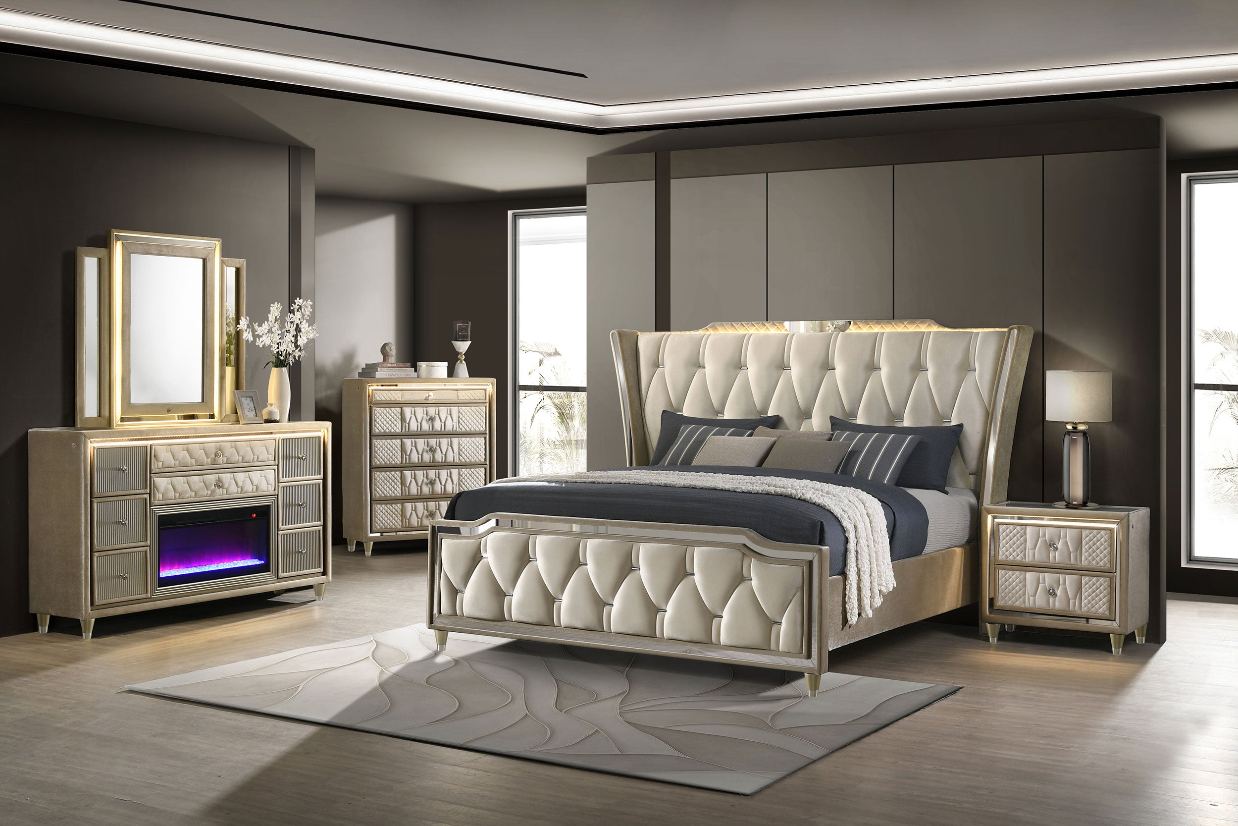 Lorient LED Dresser with Flame Visualizer