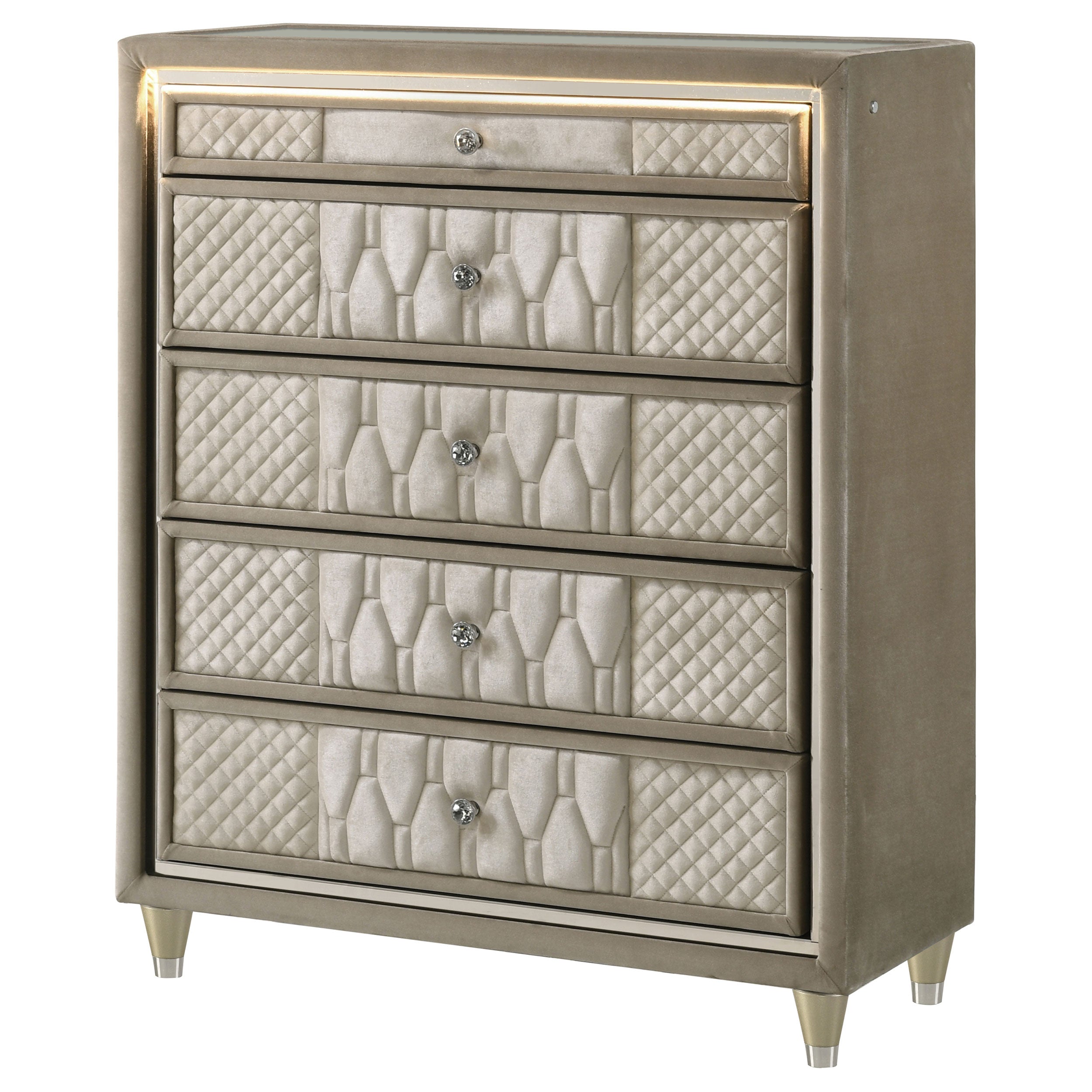 Lorient Chest of Drawers with LED Lighting - Romeo & Juliet Furniture (Warren,MI)