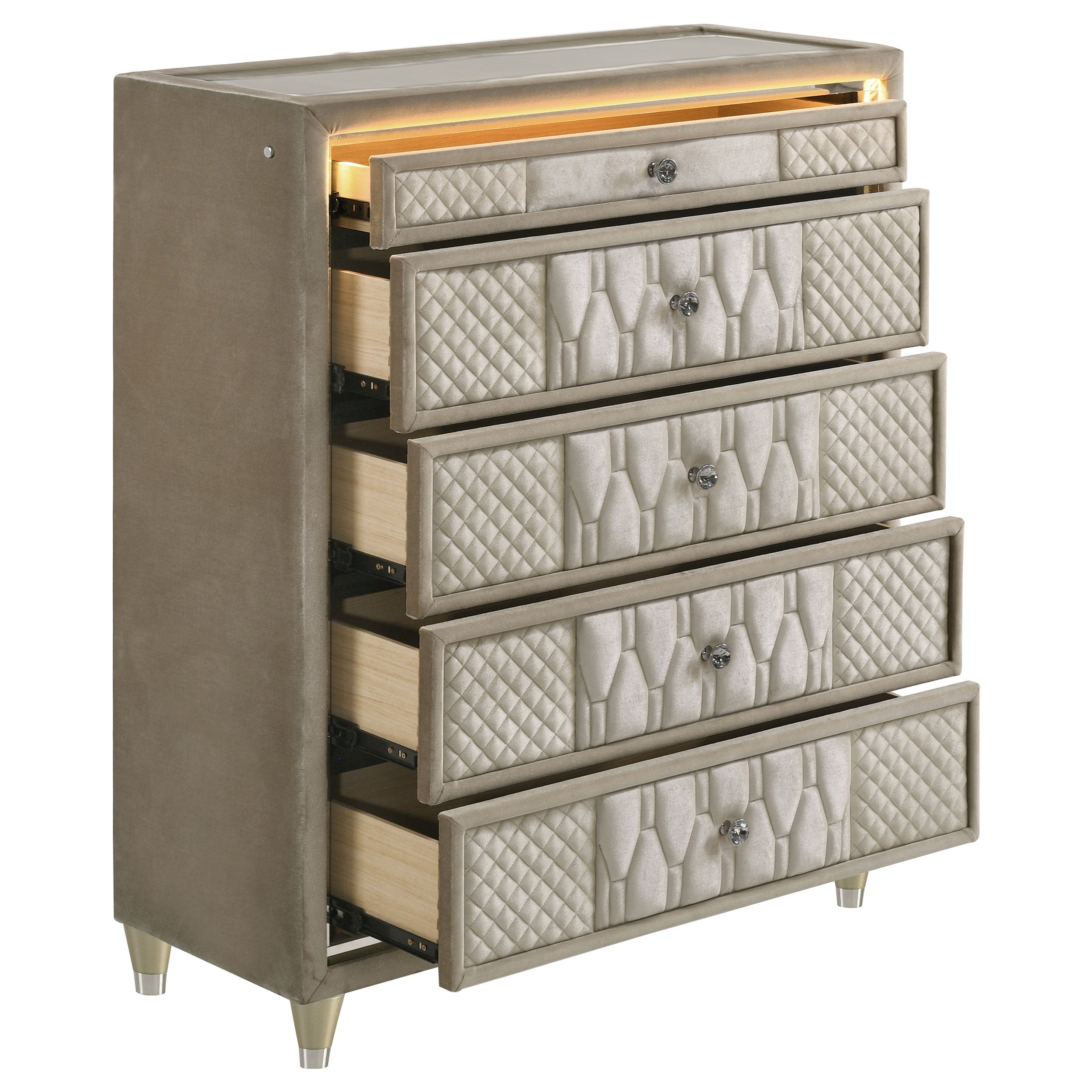 Lorient Chest of Drawers with LED Lighting - Romeo & Juliet Furniture (Warren,MI)