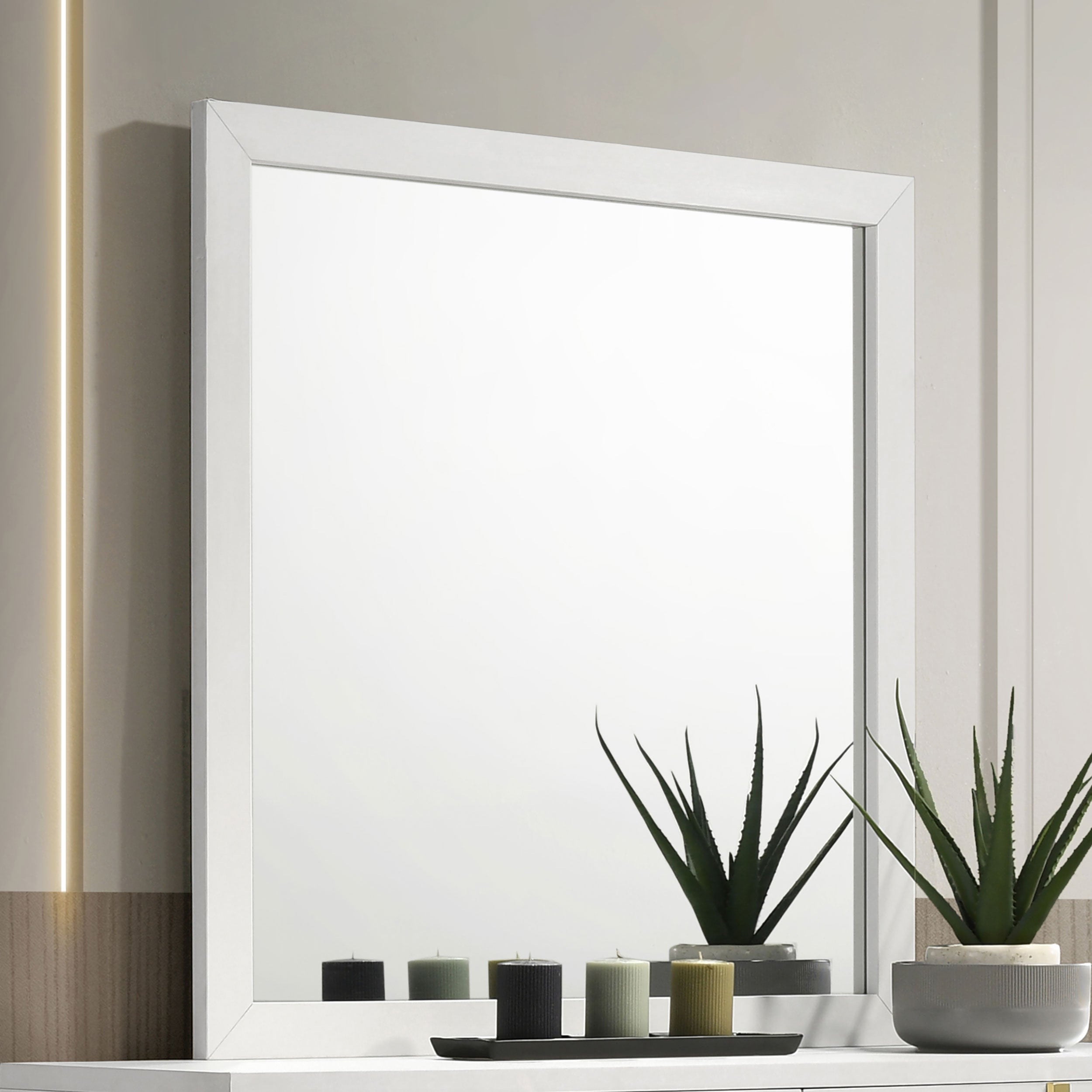 Marceline Dresser Mirror White - Romeo & Juliet Furniture (Warren,MI)