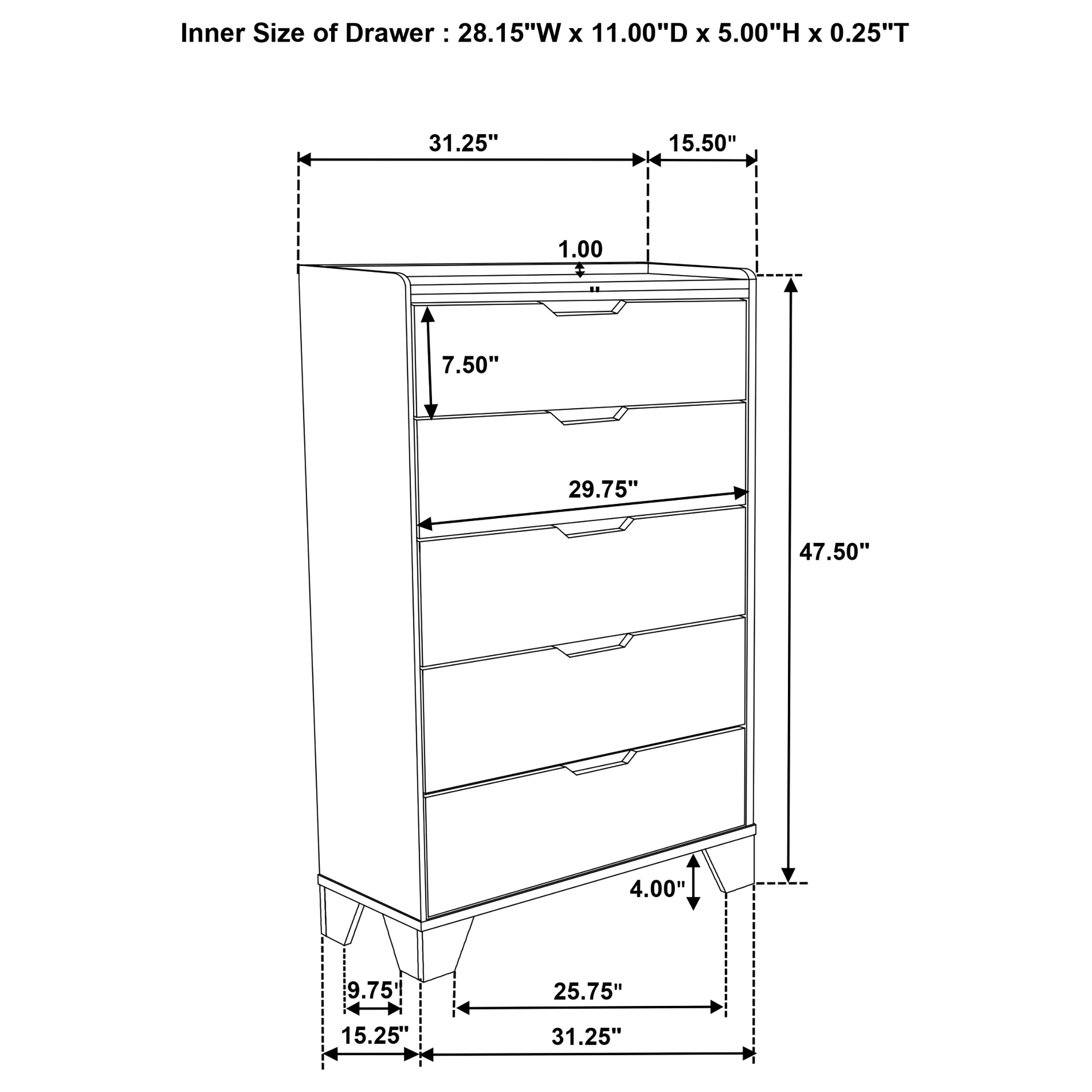 Henderson Chest of Drawers - Romeo & Juliet Furniture (Warren,MI)